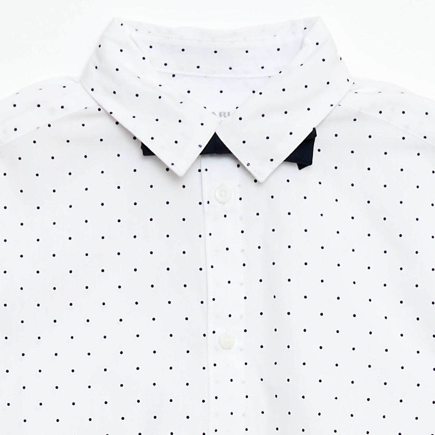Chemise en popeline avec nœud papillon BLANC