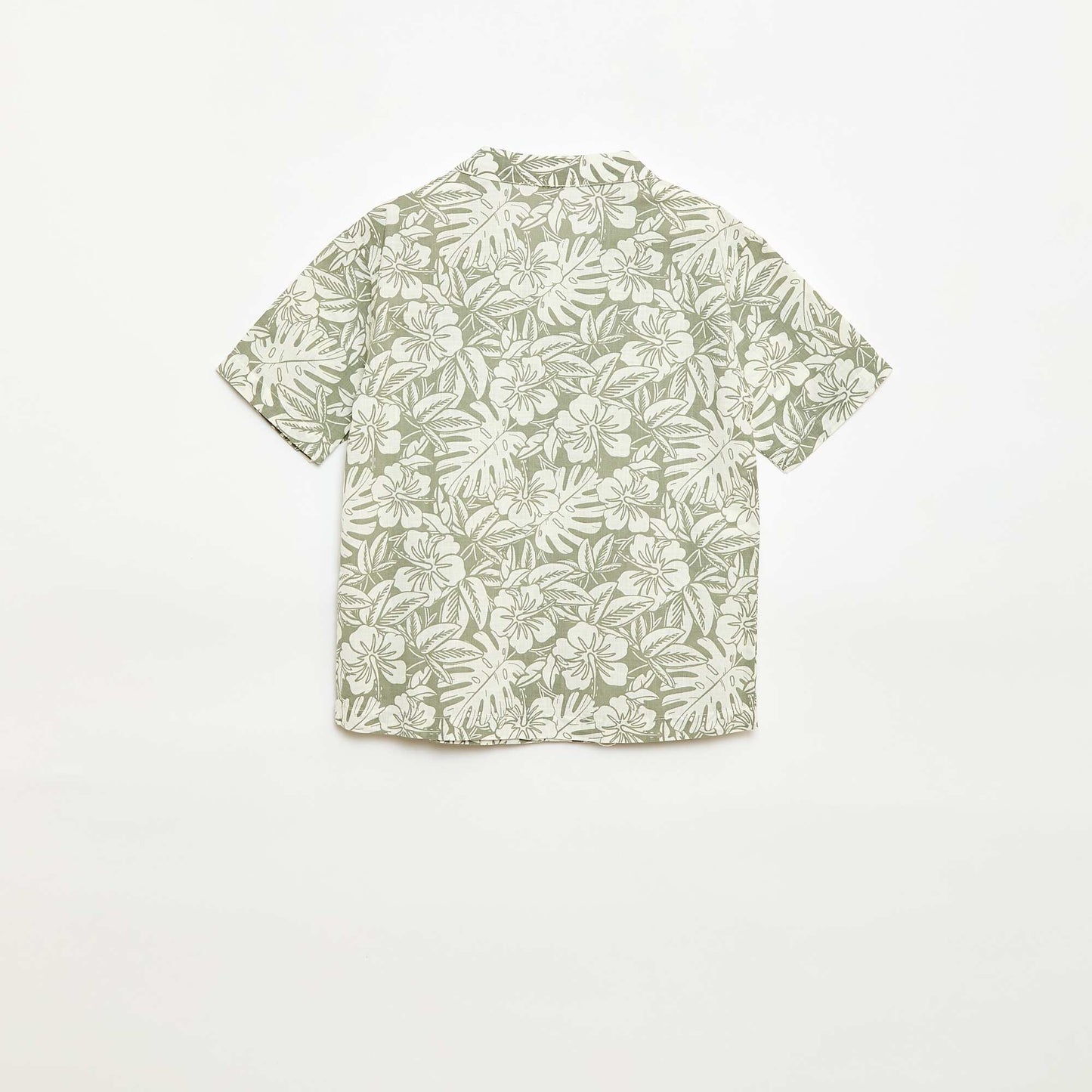 Chemise regular manches courtes en coton KAKI
