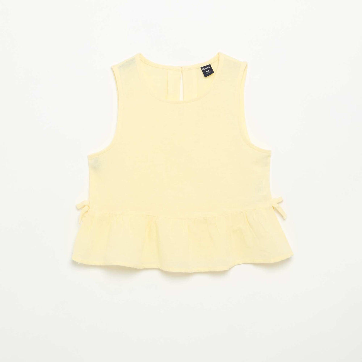 Blouse rayée avec nœuds fantaisie JAUNE