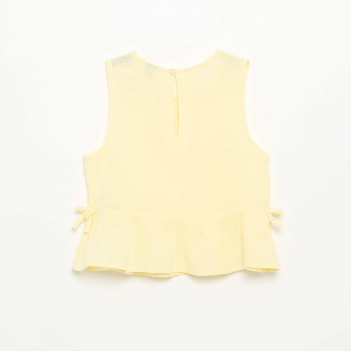 Blouse rayée avec nœuds fantaisie JAUNE