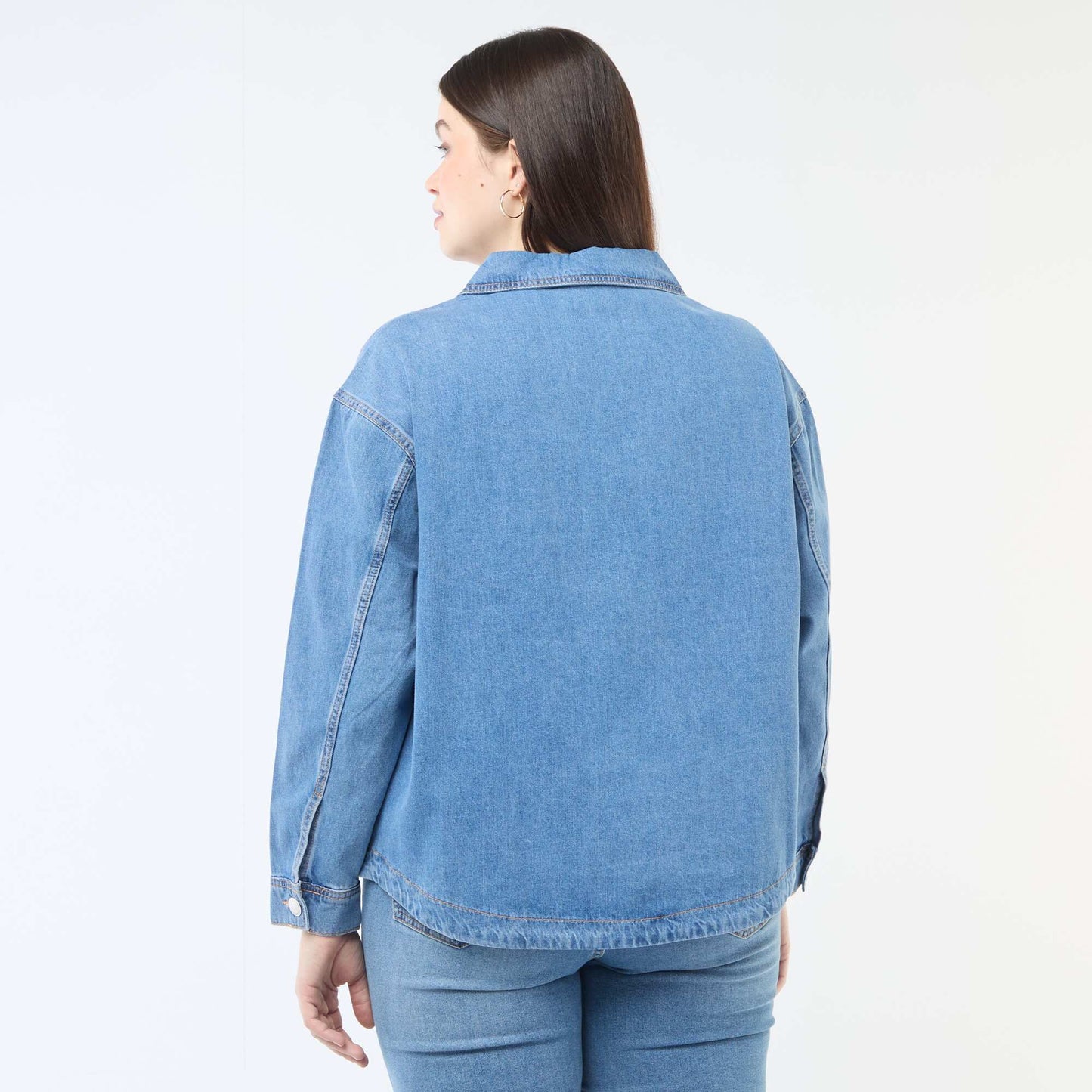 Blouse droite en denim BLEU
