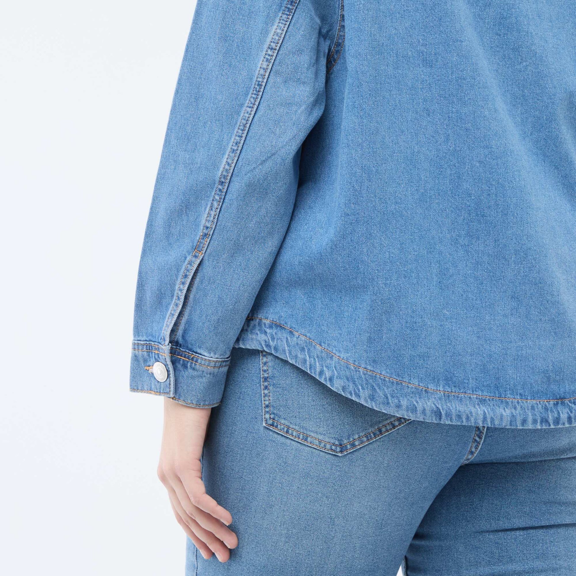 Blouse droite en denim BLEU