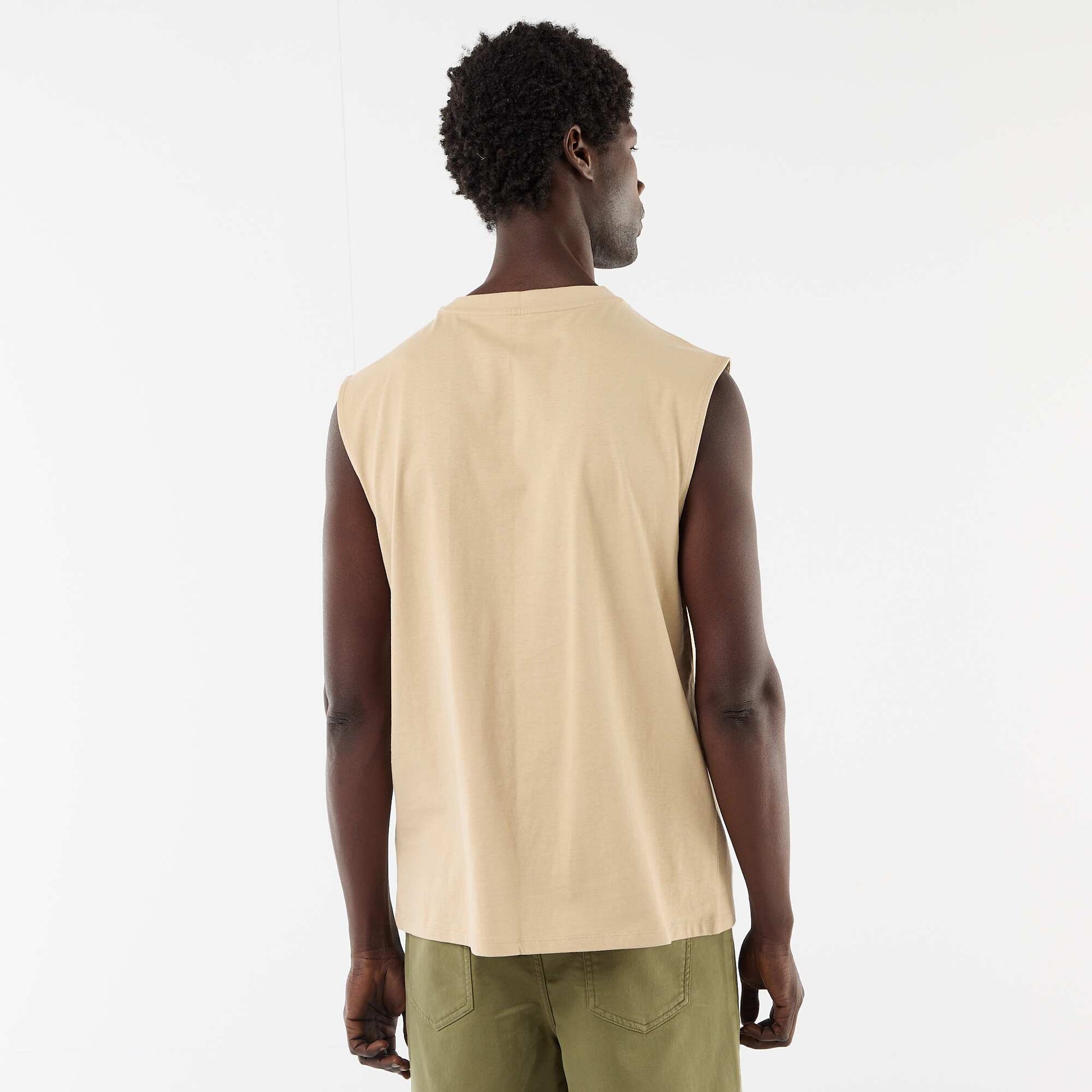 Débardeur imprimé devant BEIGE
