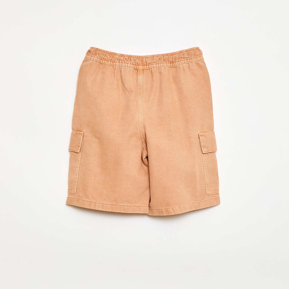 Short uni à cordon en coton ORANGE