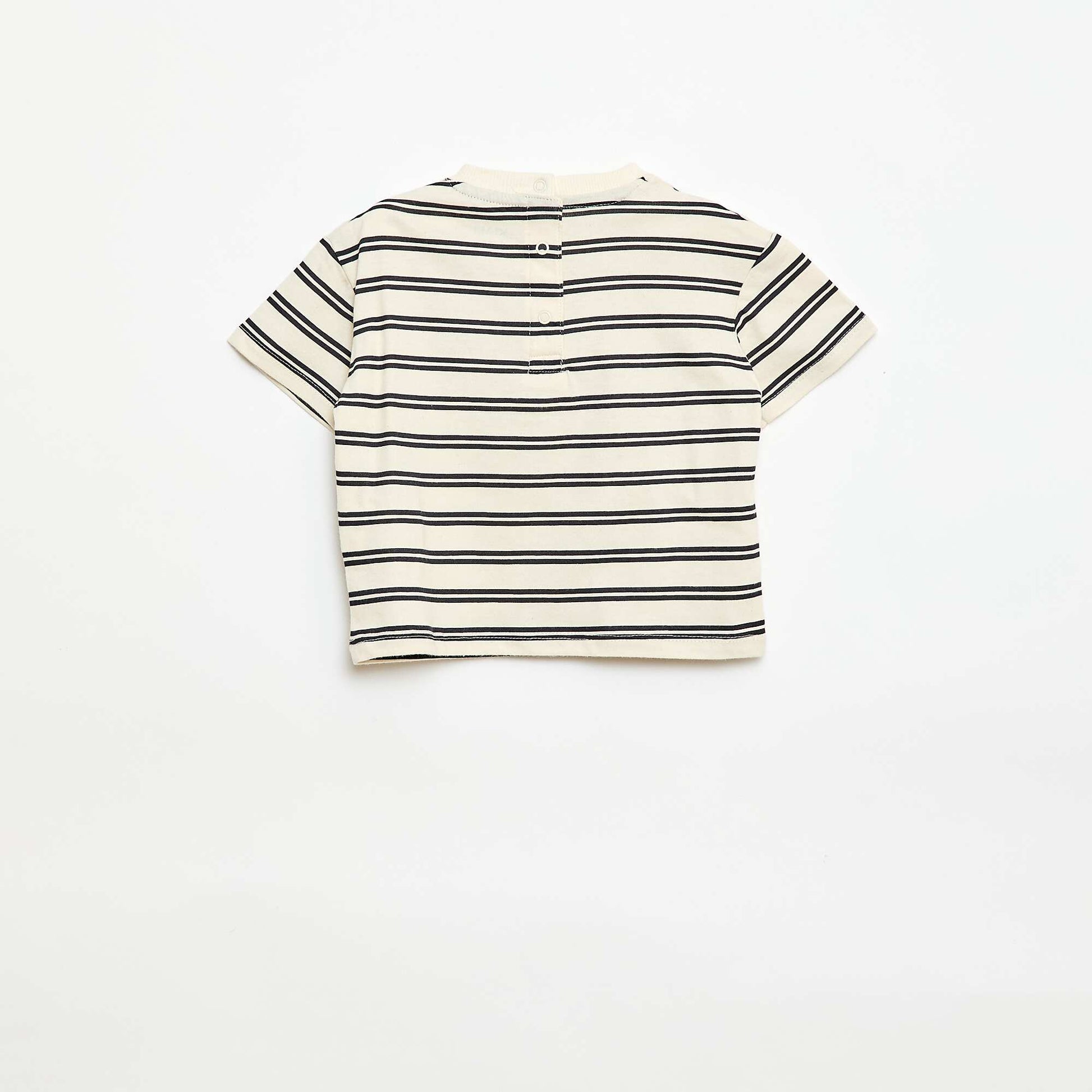 T-shirt en jersey manches courtes avec poche poitrine imprimé JAUNE