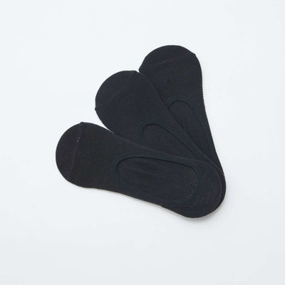Lot de 3 ballerines protège-pieds Invisibles NOIR