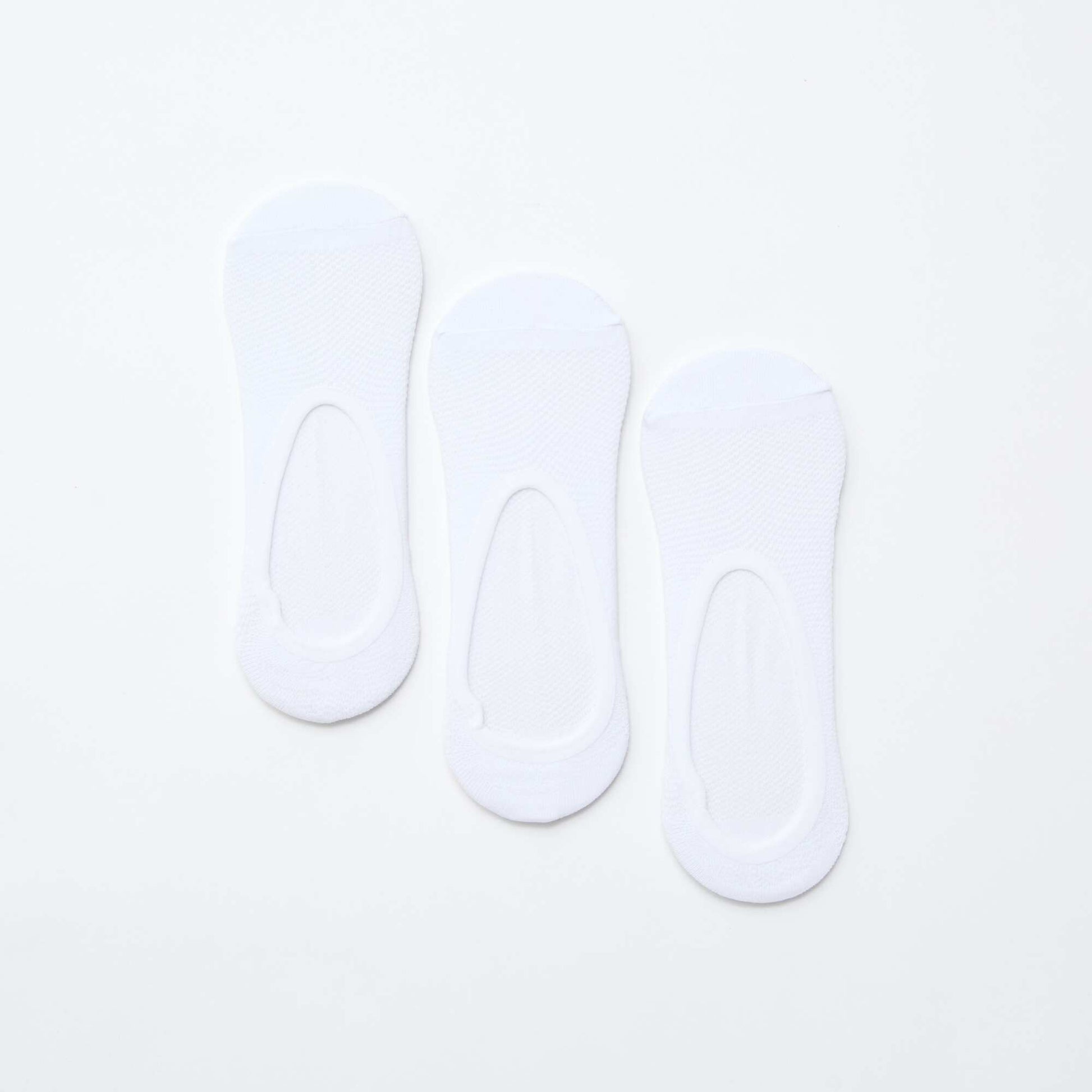 Lot de 3 ballerines protège-pieds Invisibles BLANC