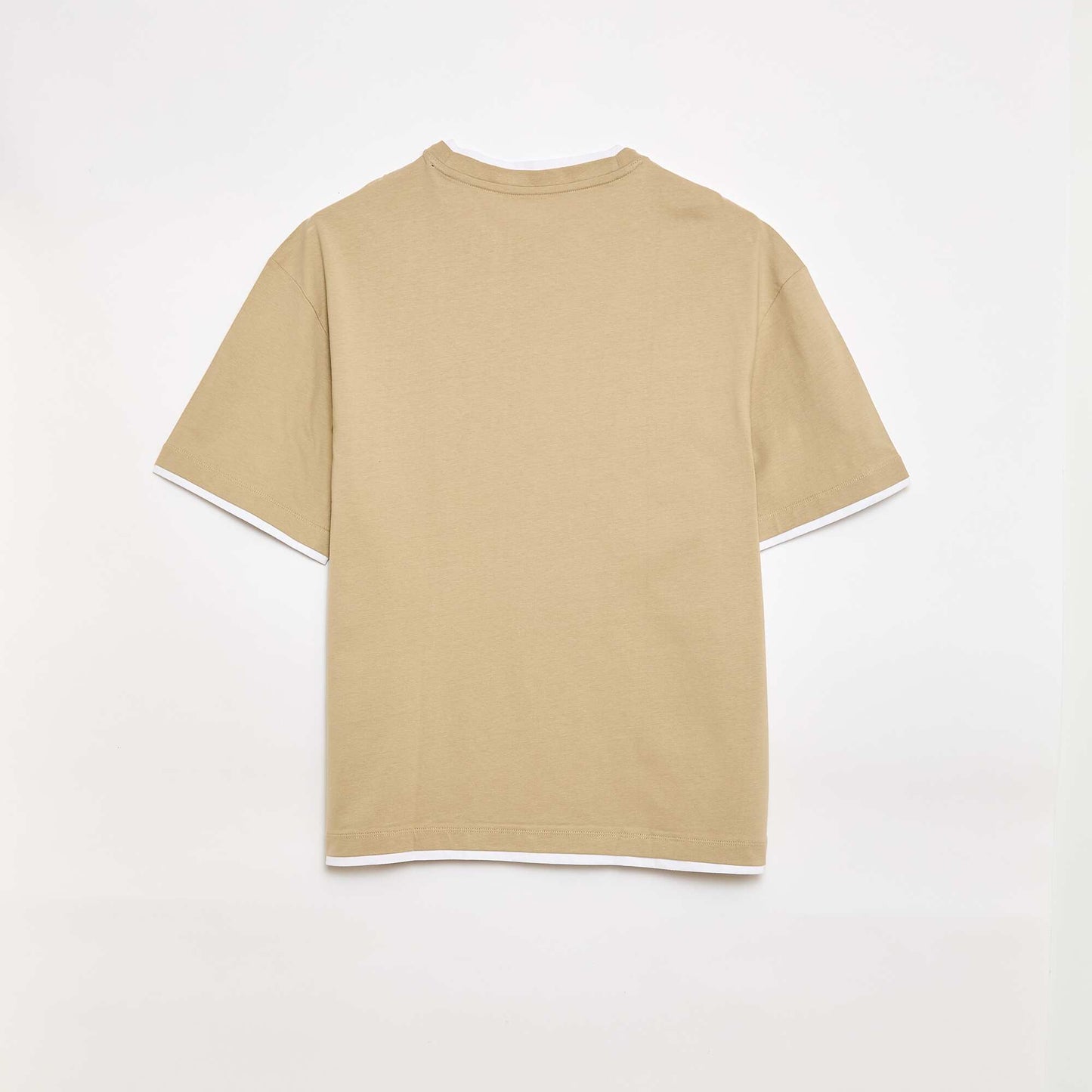 Tee-shirt oversize effet 2-en-1 +1m90 BEIGE