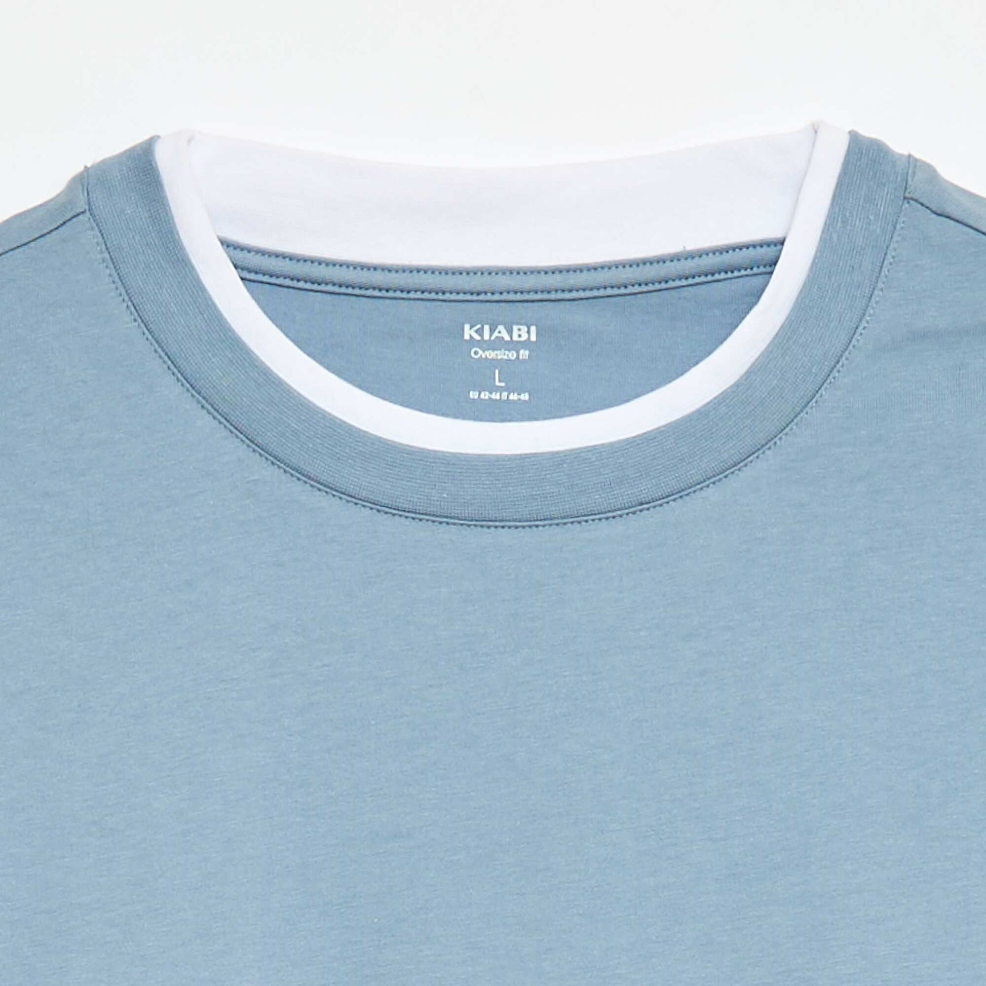 Tee-shirt oversize effet 2-en-1 +1m90 BLEU