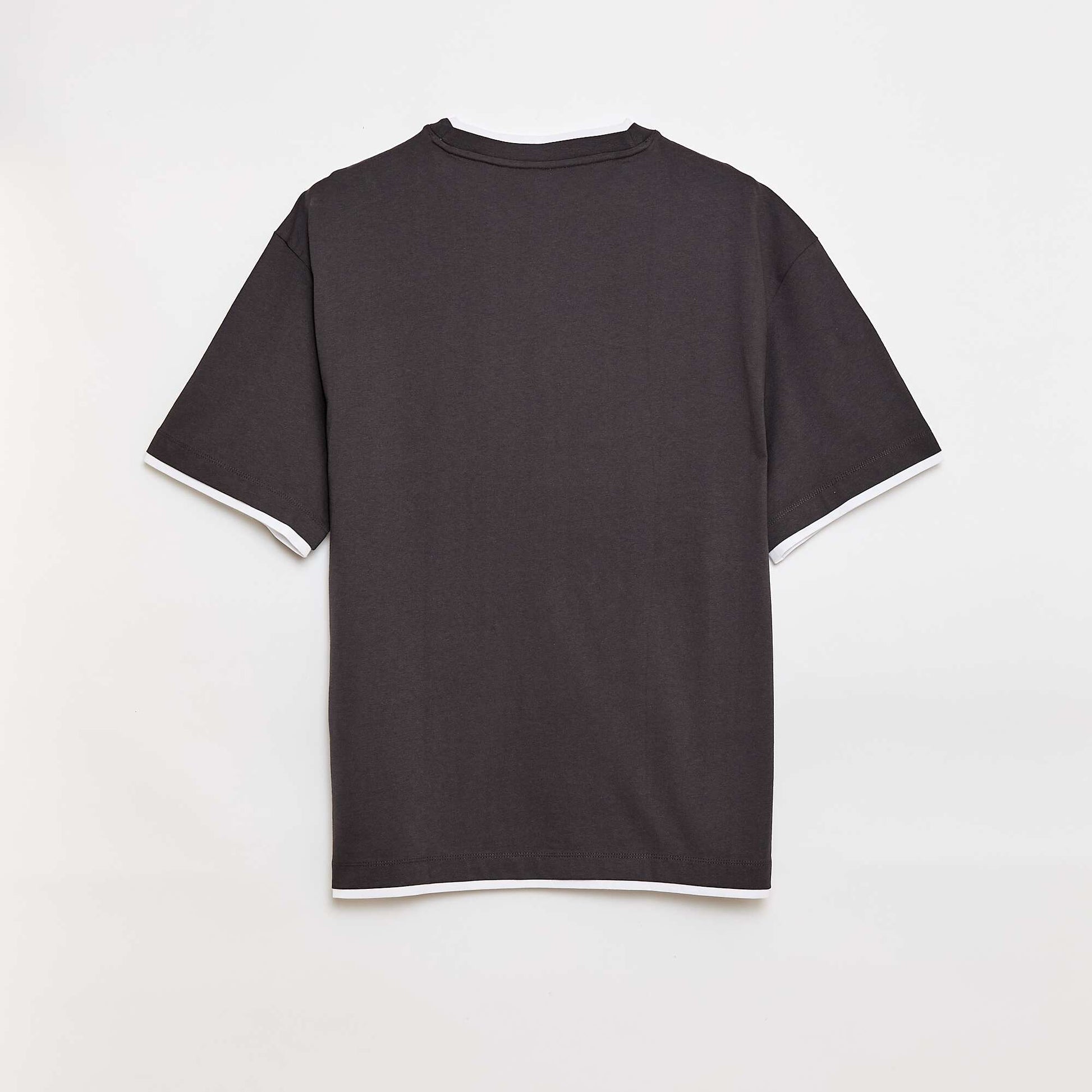 Tee-shirt oversize effet 2-en-1 +1m90 GRIS FONCé/ANTHRACITE