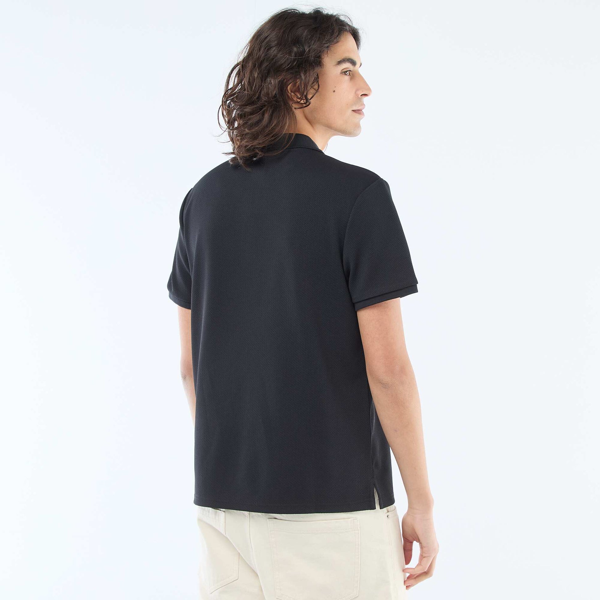 Polo col zippé NOIR