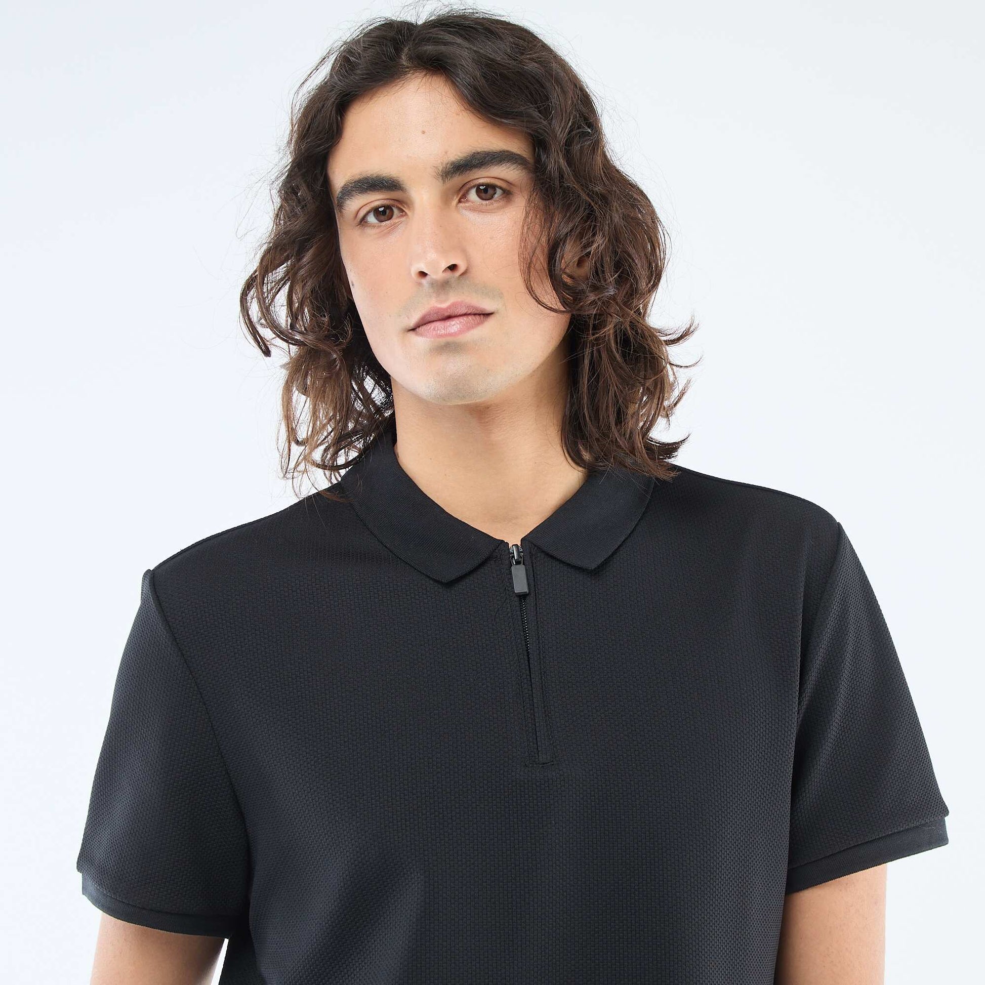 Polo col zippé NOIR