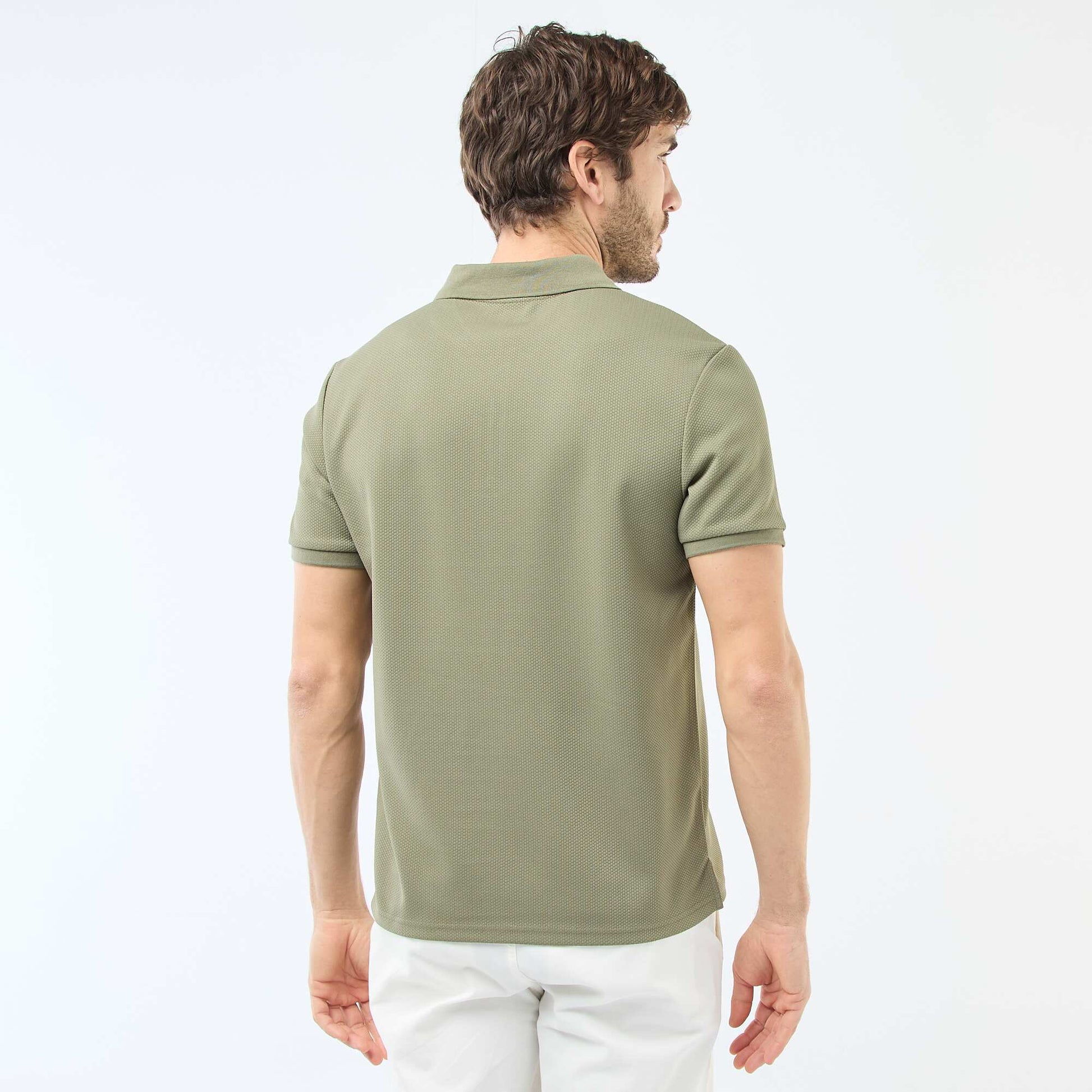 Polo col zippé VERT