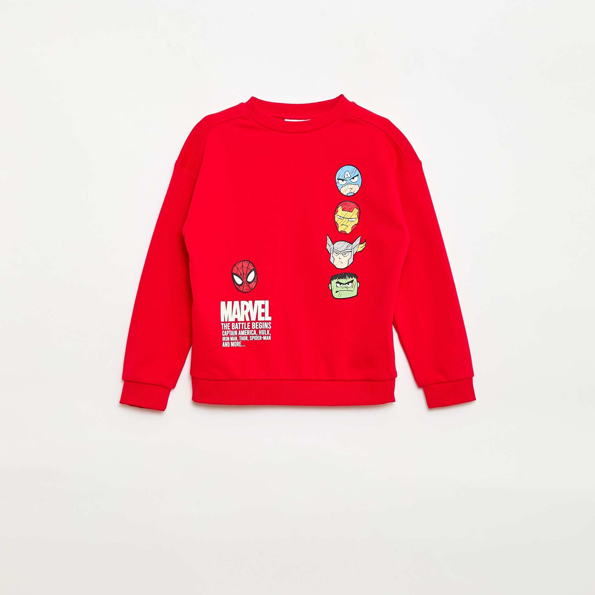 Sweat imprimé 'Avengers' 'Marvel' ROUGE