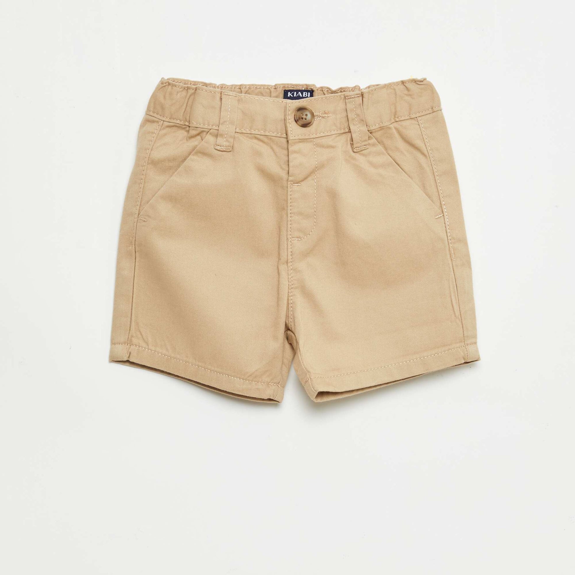 Short chino avec taille ajustable MARRON /MARRON MOYEN