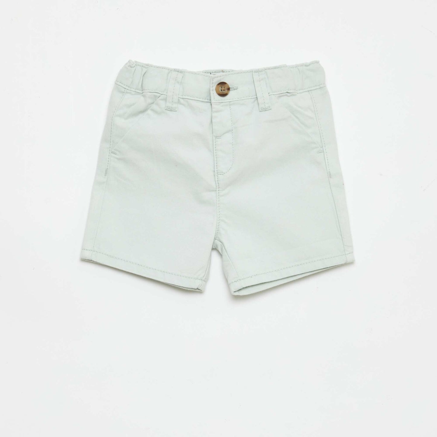 Short chino avec taille ajustable VERT CLAIR