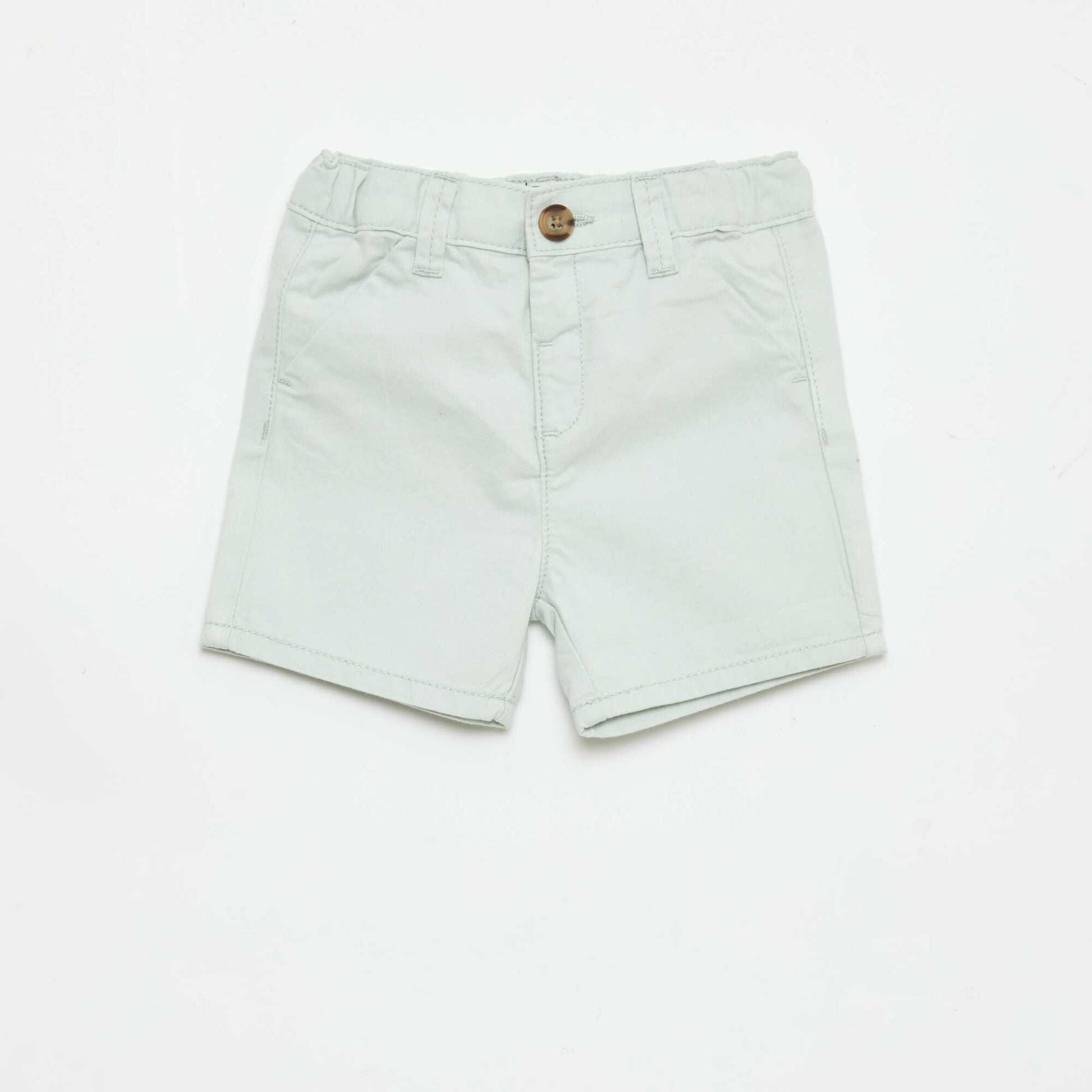 Short chino avec taille ajustable VERT CLAIR