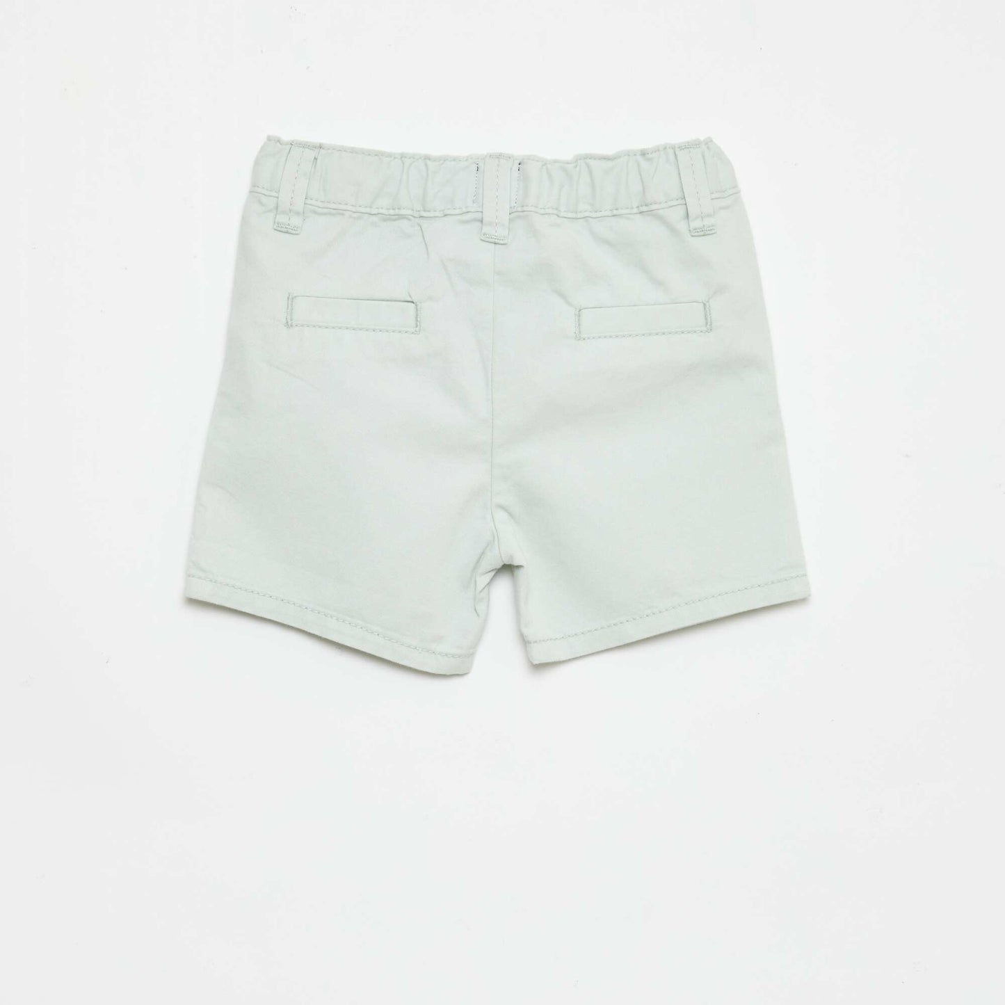 Short chino avec taille ajustable VERT CLAIR