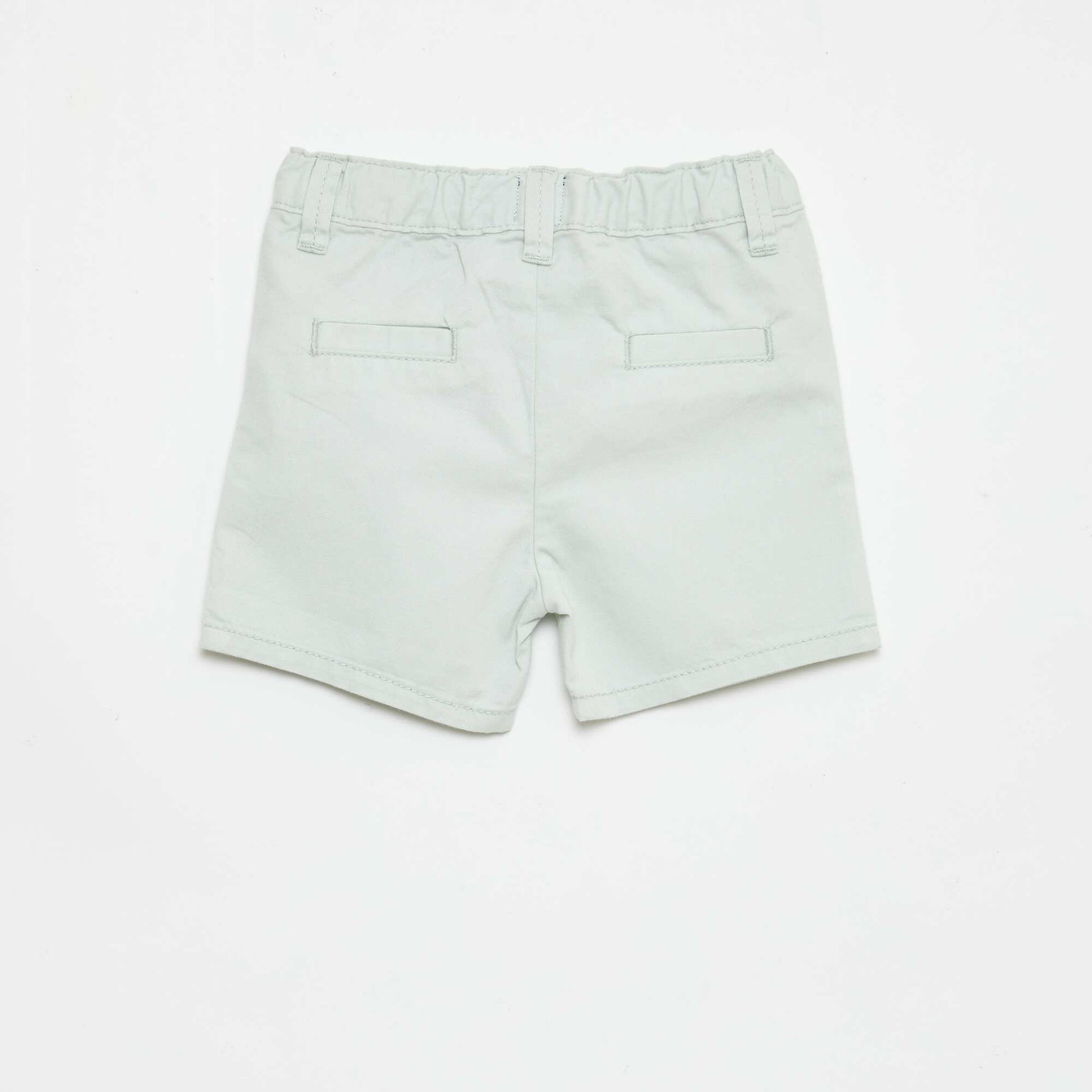 Short chino avec taille ajustable VERT CLAIR