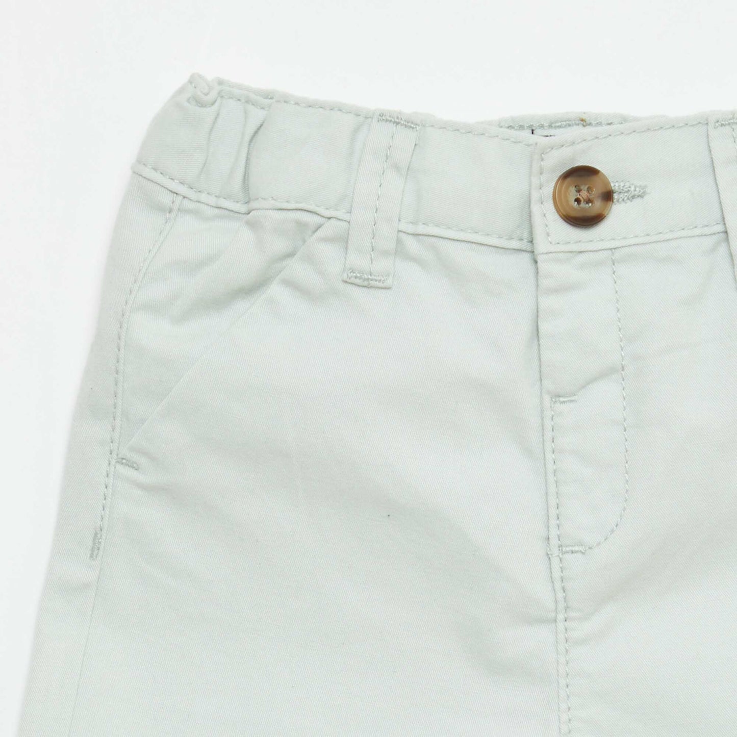 Short chino avec taille ajustable VERT CLAIR