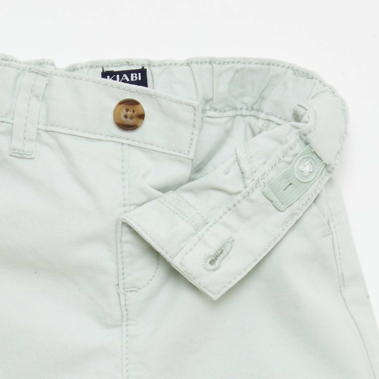 Short chino avec taille ajustable VERT CLAIR
