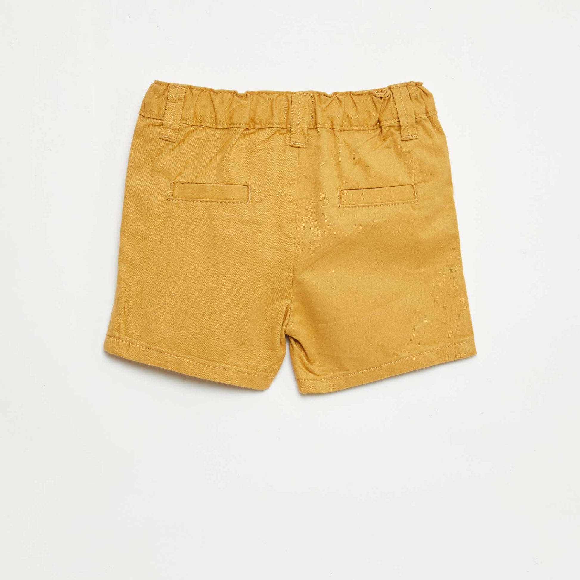 Short chino avec taille ajustable JAUNE MOUTARDE