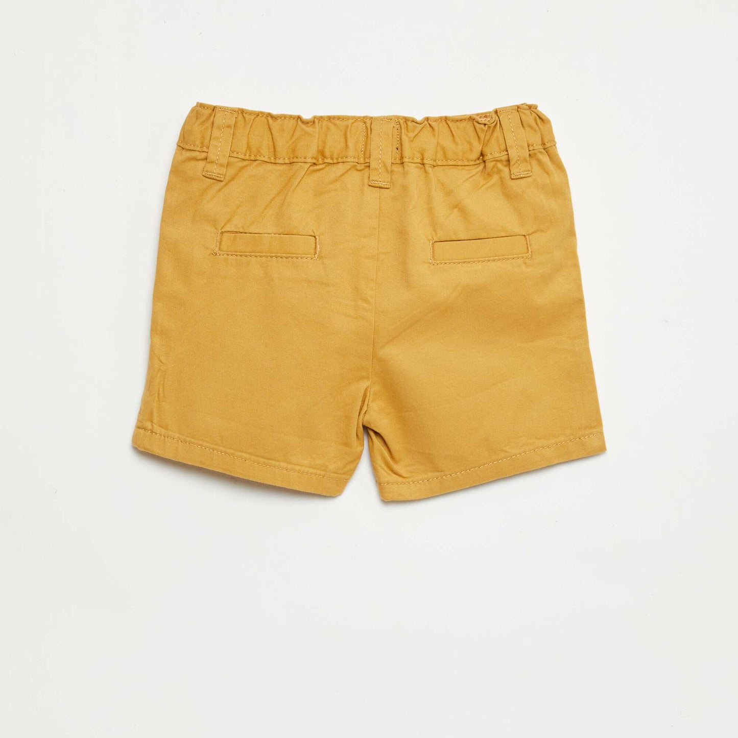 Short chino avec taille ajustable JAUNE MOUTARDE