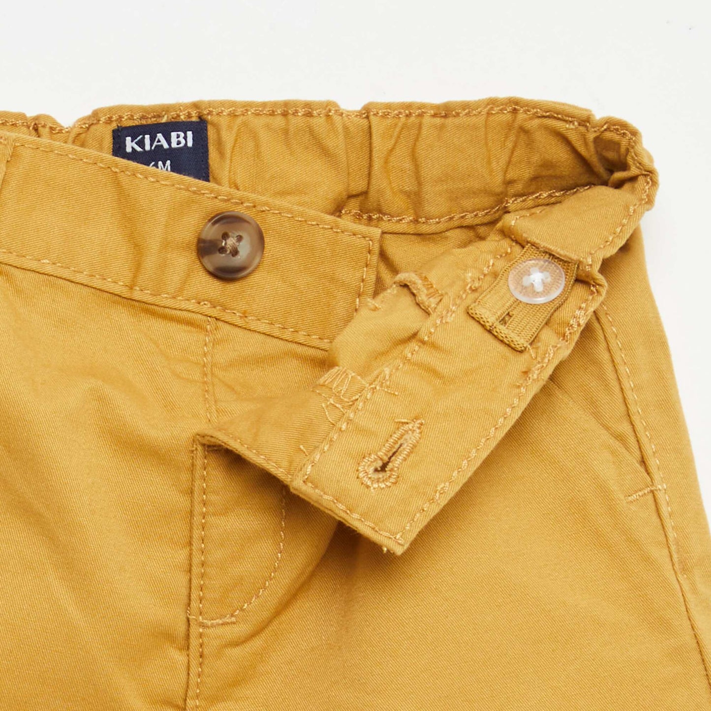 Short chino avec taille ajustable JAUNE MOUTARDE