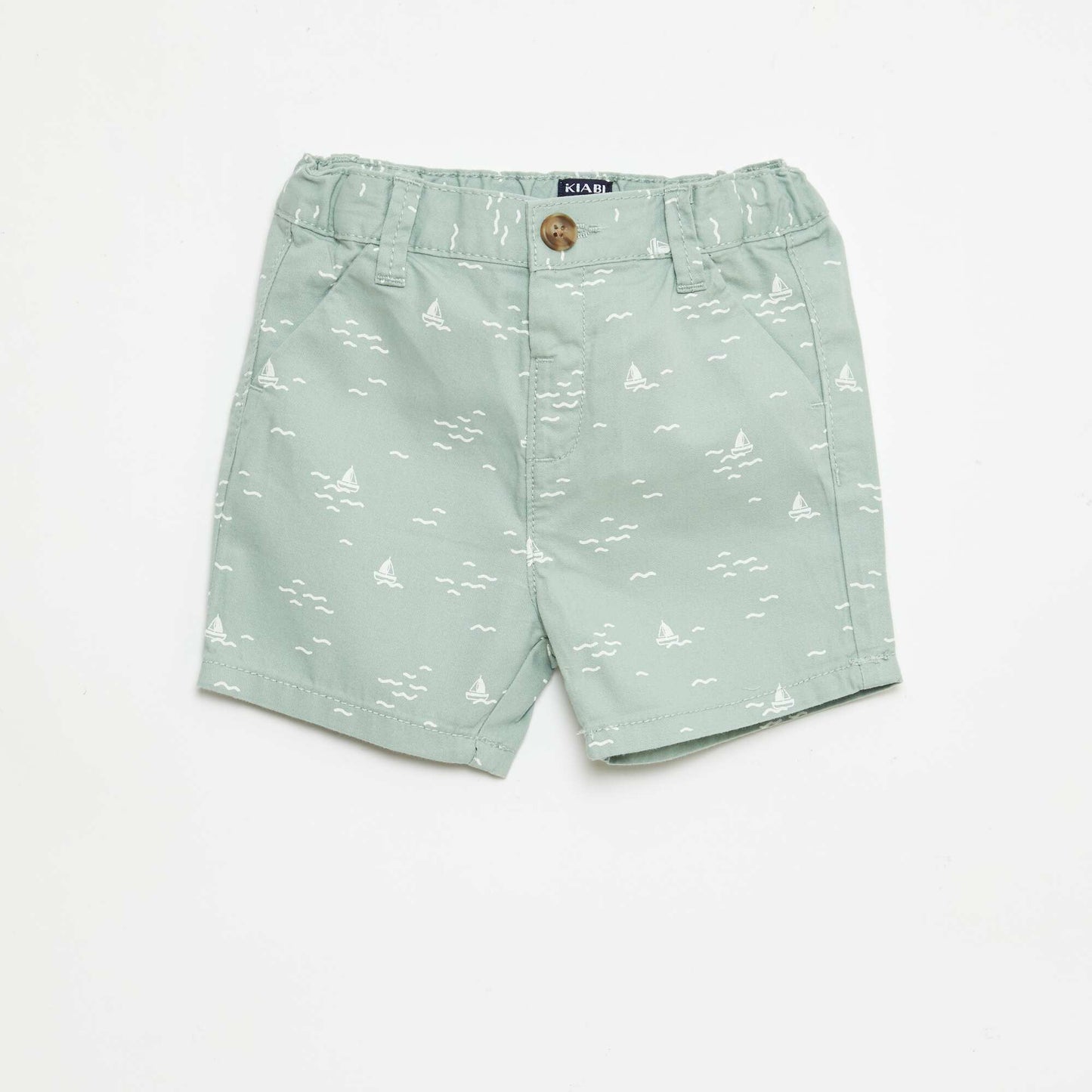 Short chino avec taille ajustable VERT