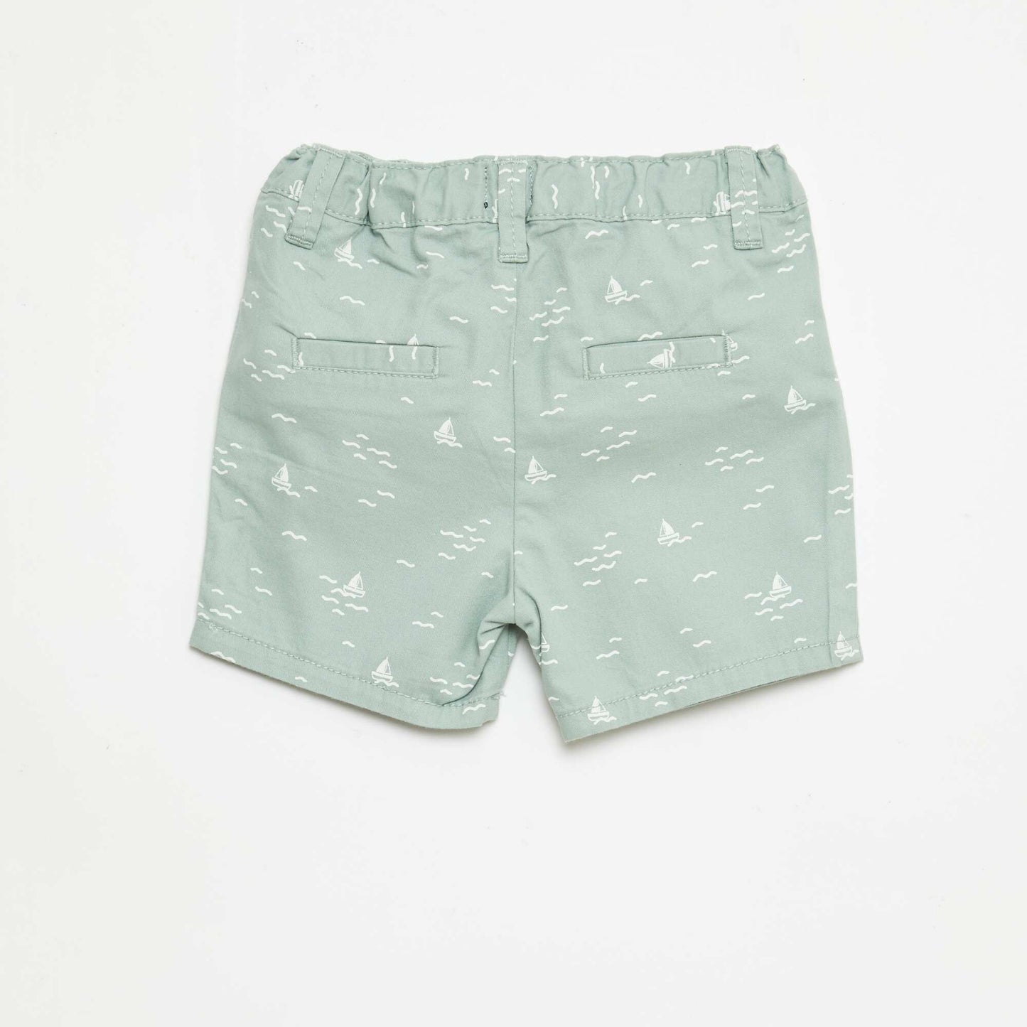Short chino avec taille ajustable VERT