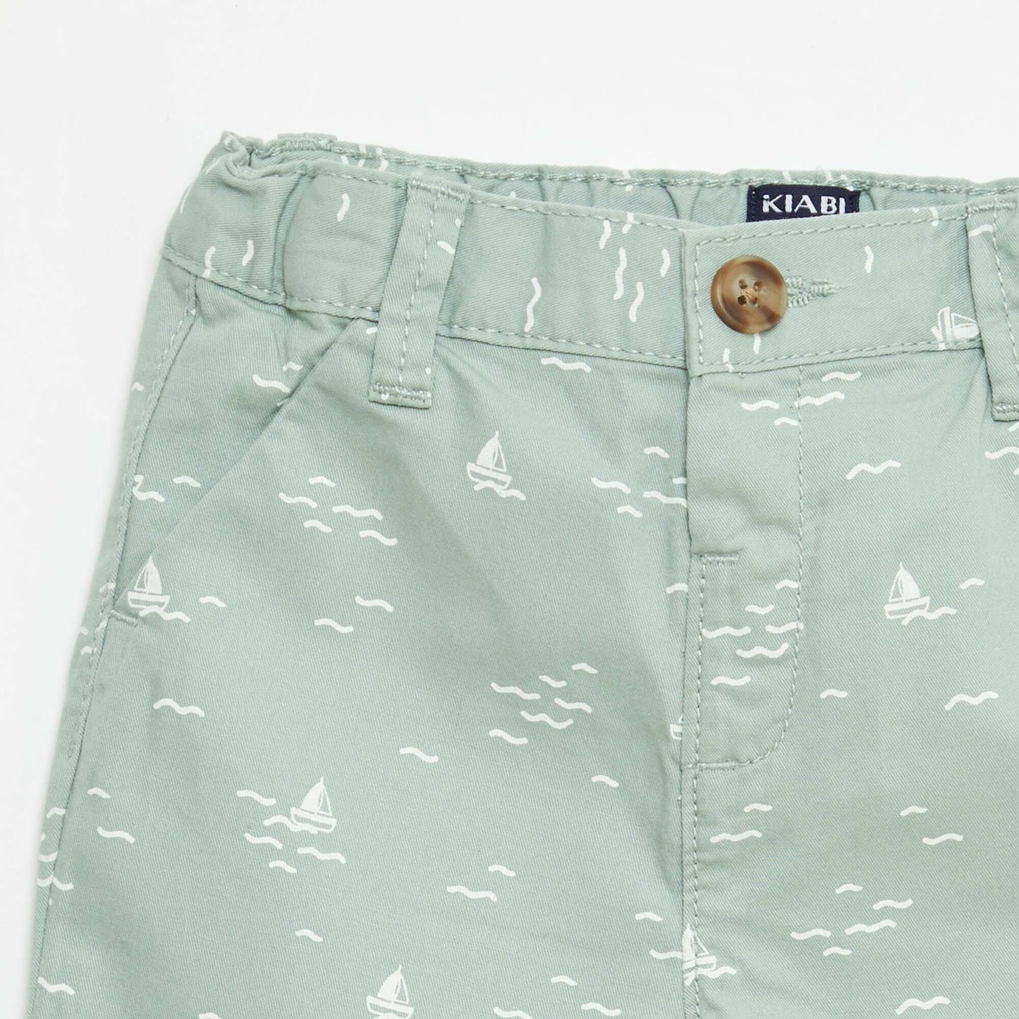 Short chino avec taille ajustable VERT
