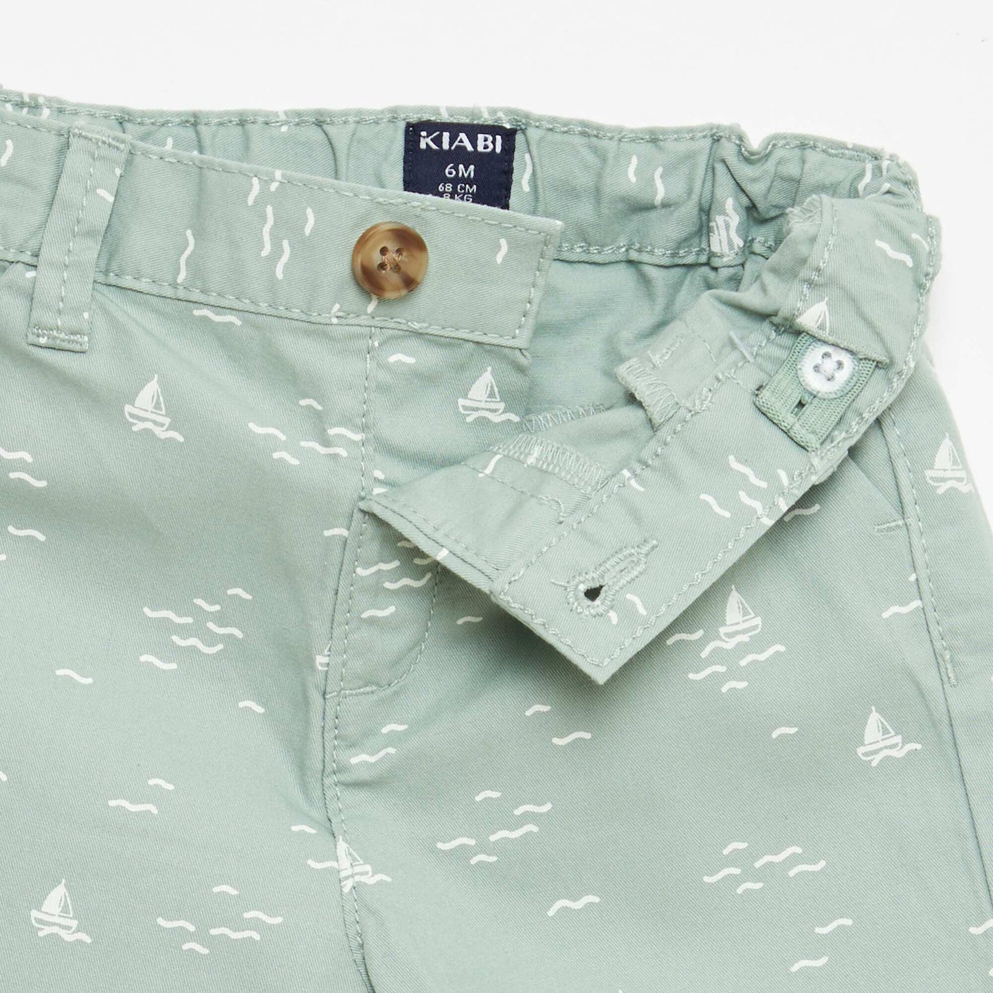 Short chino avec taille ajustable VERT