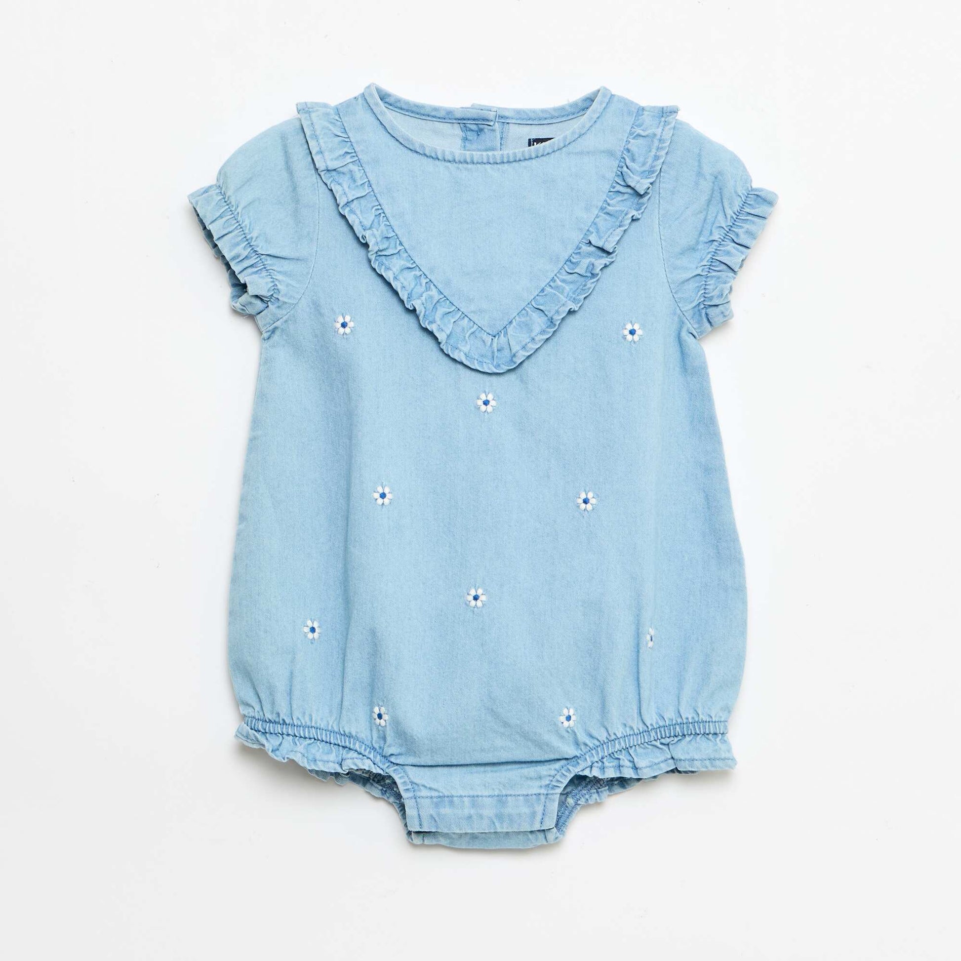 Ensemble 3 pièces  barboteuse + chapeau + chaussettes BLEU