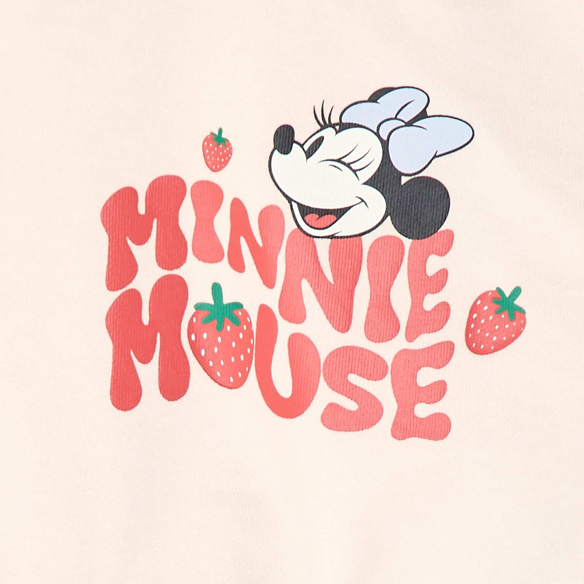 Sweat 'Minnie' 'Disney' à manches longues avec volants brodés ROSE