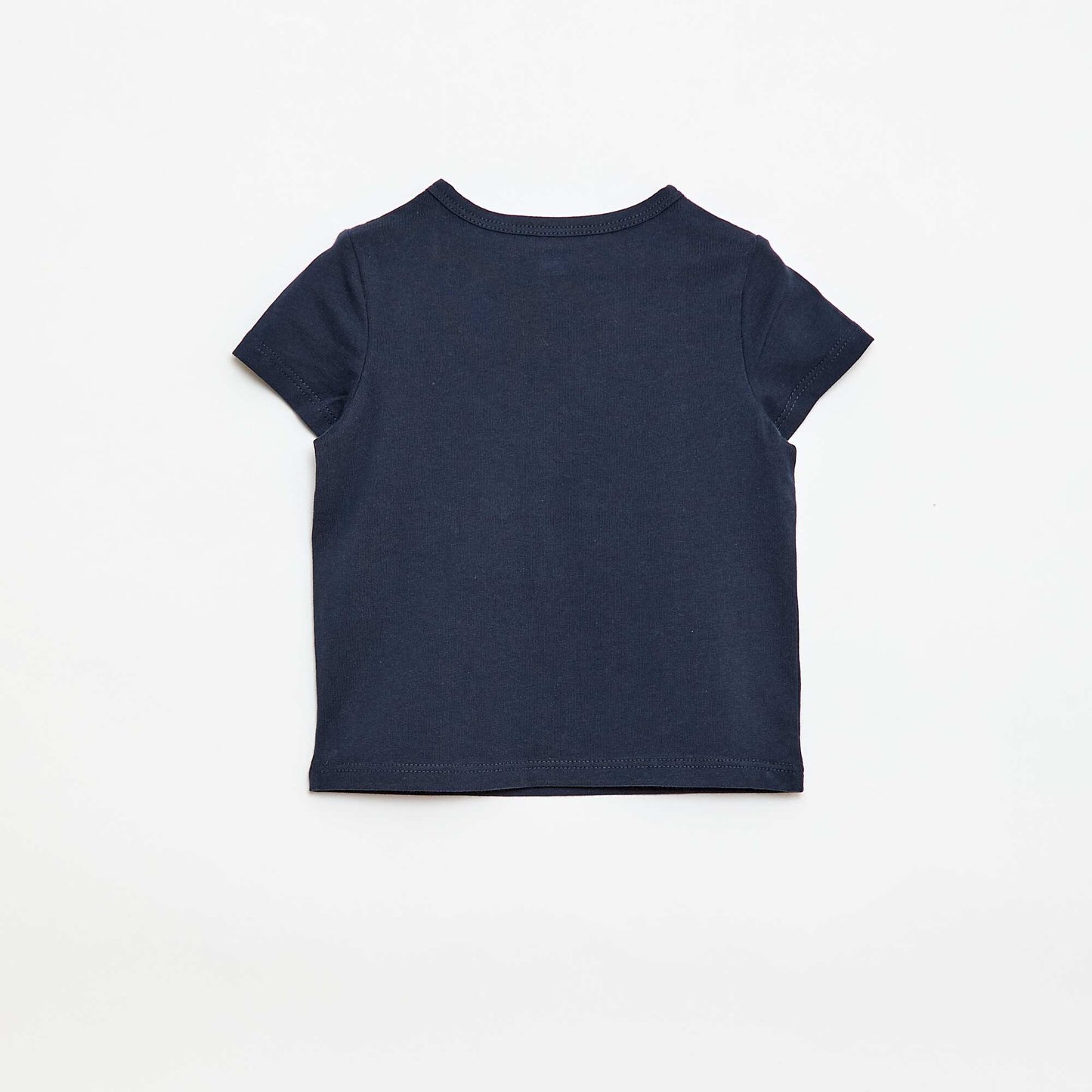 T-shirt à col tunisien boutonné BLEU