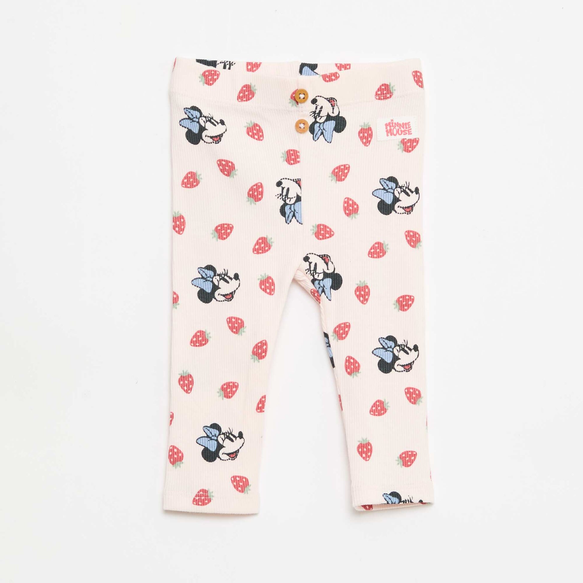 Legging 'Minnie' 'Disney' côtelé ROSE
