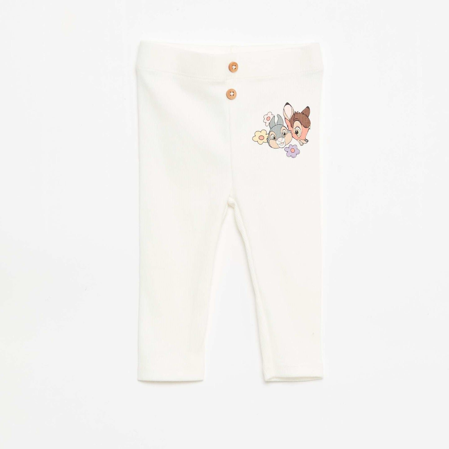 Legging 'Bambi' 'Disney' côtelé BLANC