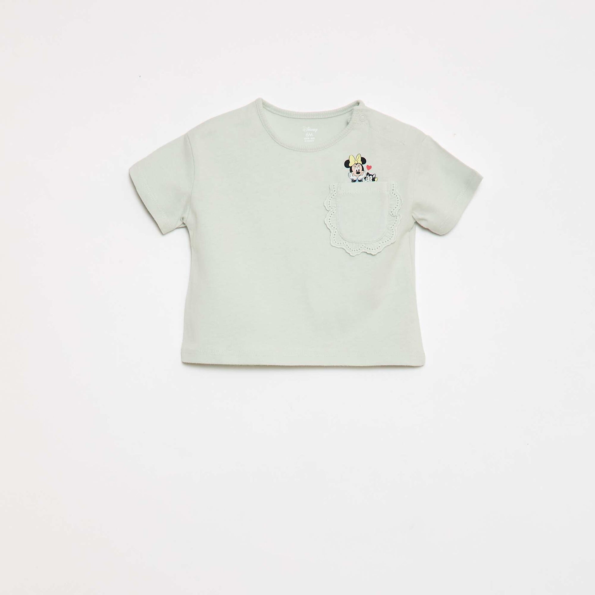 T-shirt 'Minnie' 'Disney' à manches courtes et poche volantée VERT