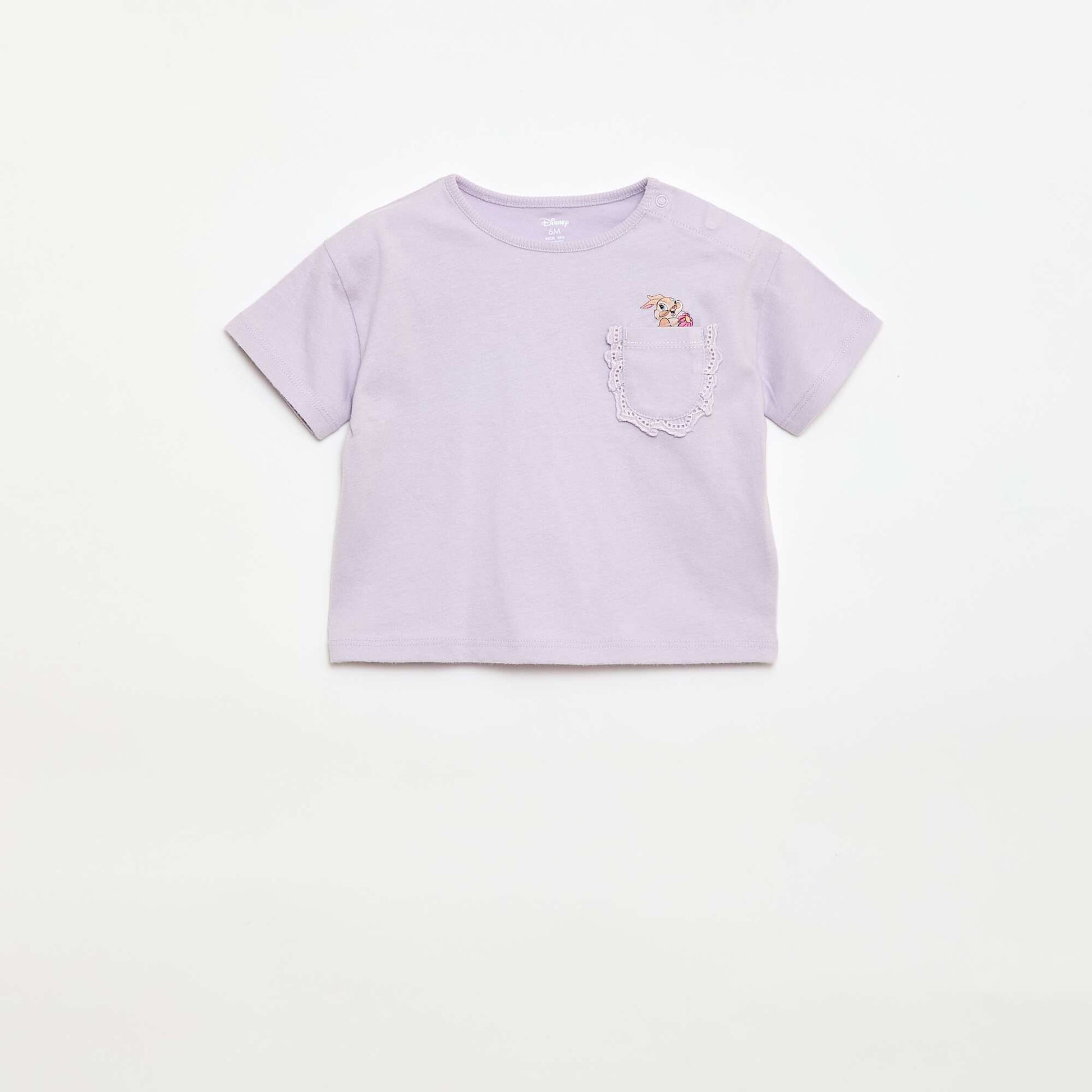 T-shirt 'Disney' à manches courtes et poche volantée VIOLET