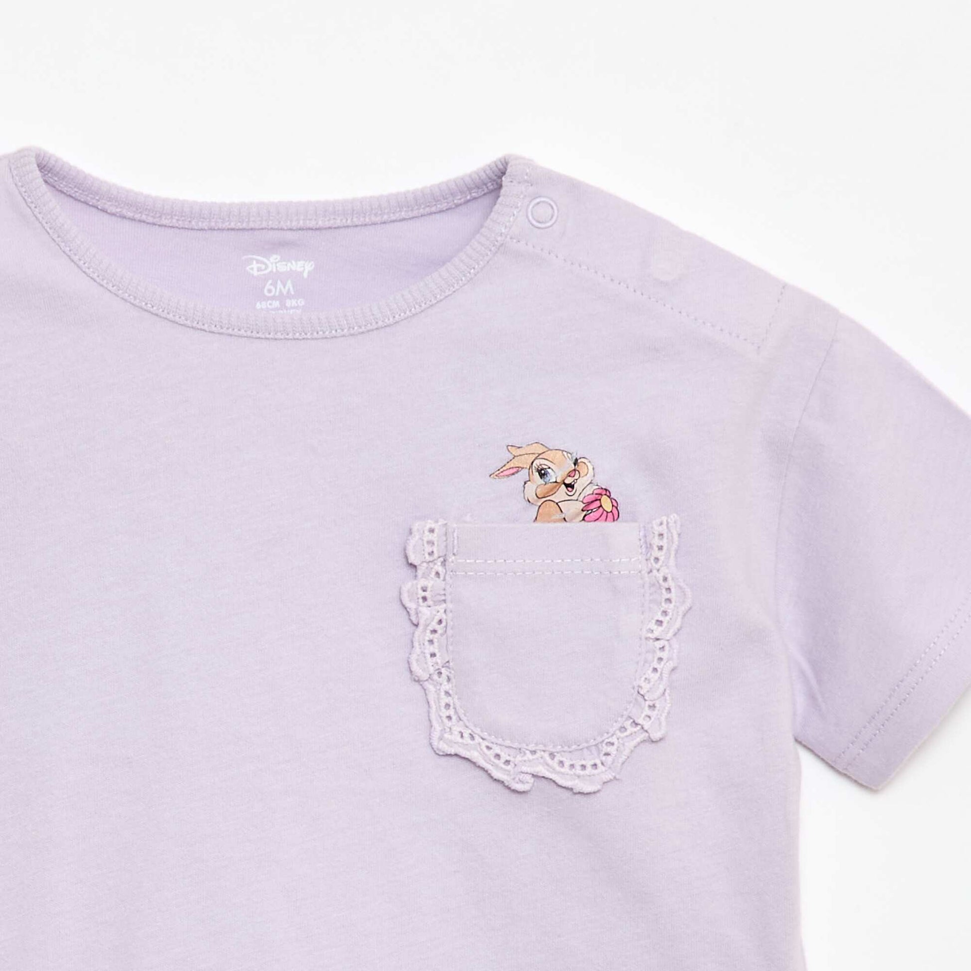 T-shirt 'Disney' à manches courtes et poche volantée VIOLET