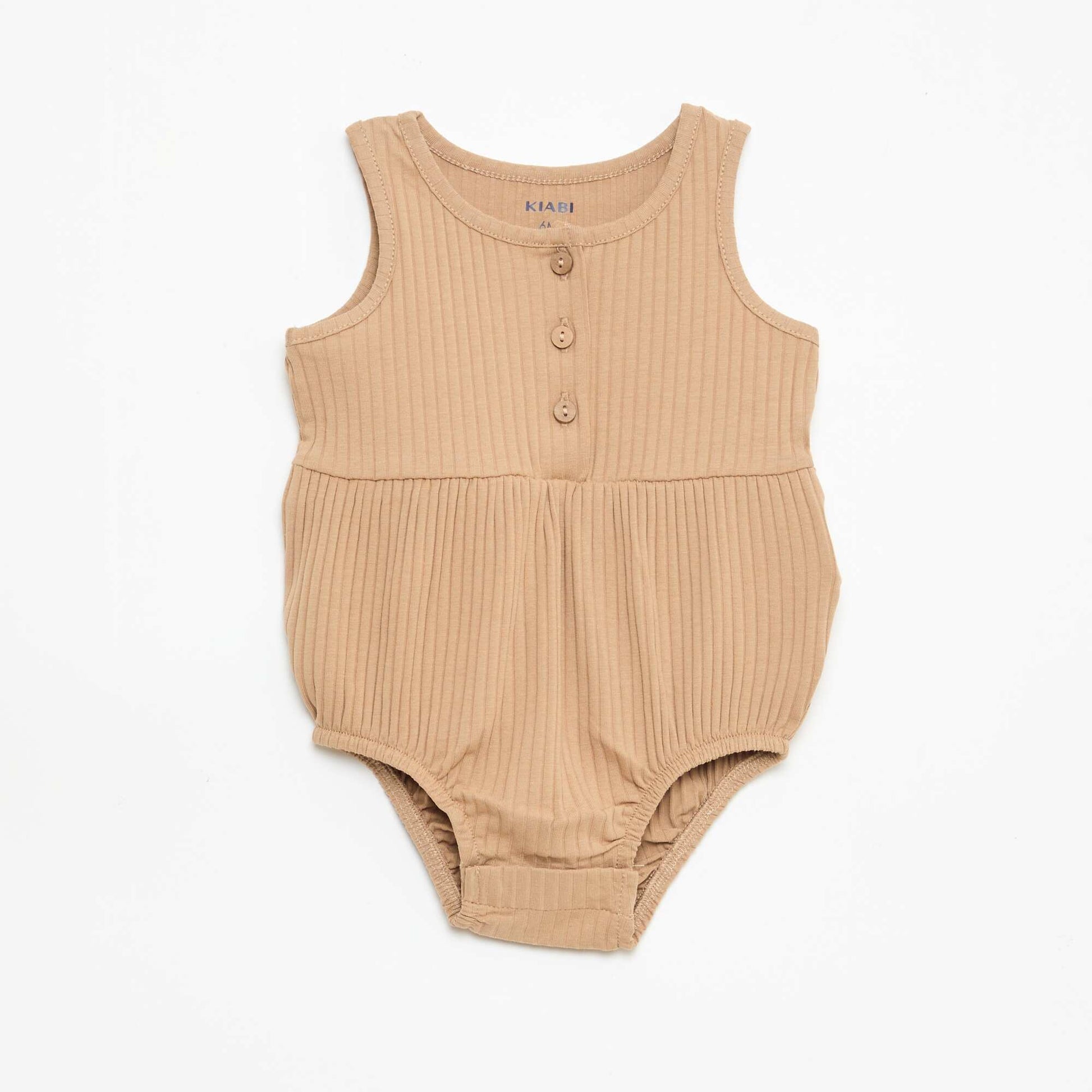 Lot de 2 barboteuses sans manches BEIGE