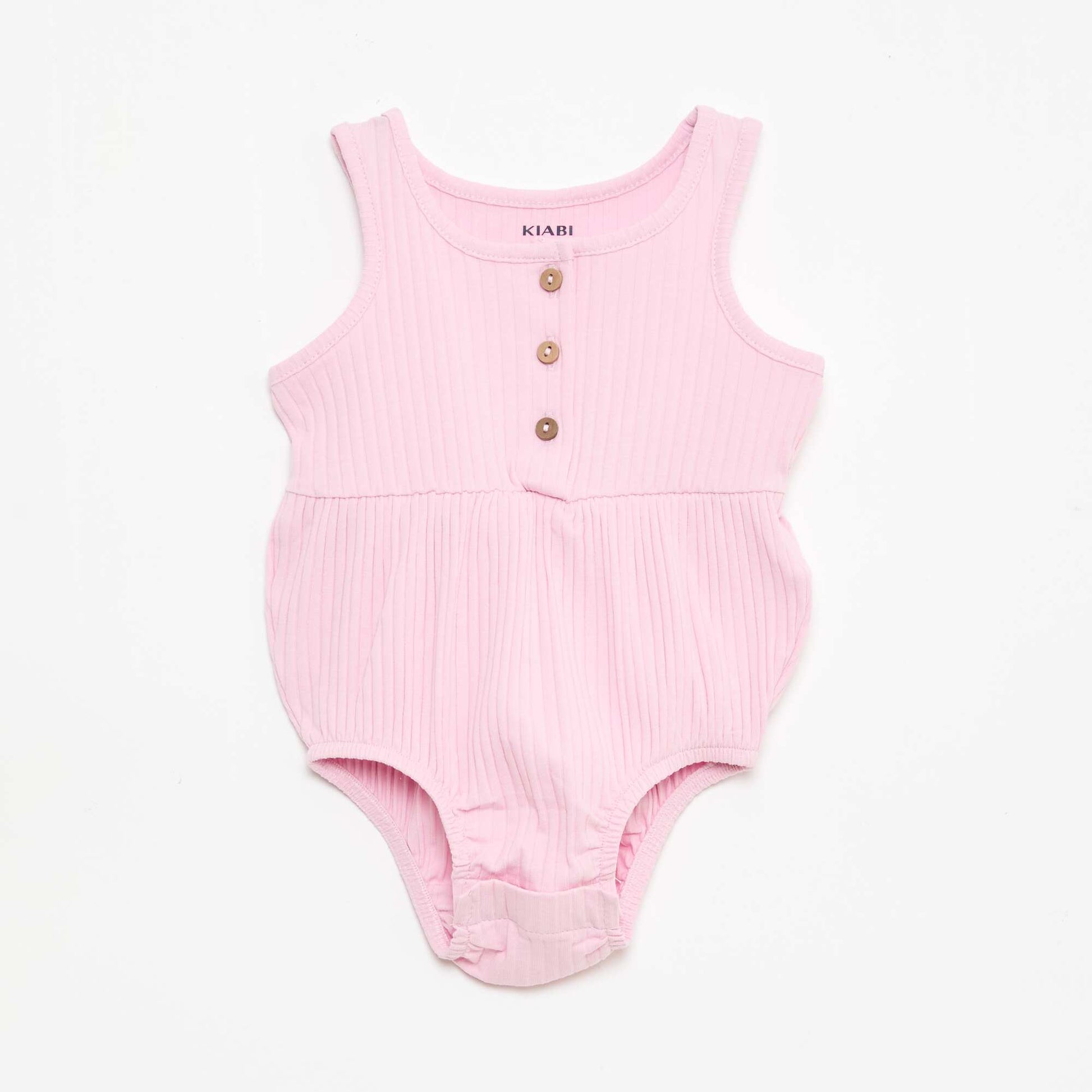 Lot de 2 barboteuses sans manches ROSE