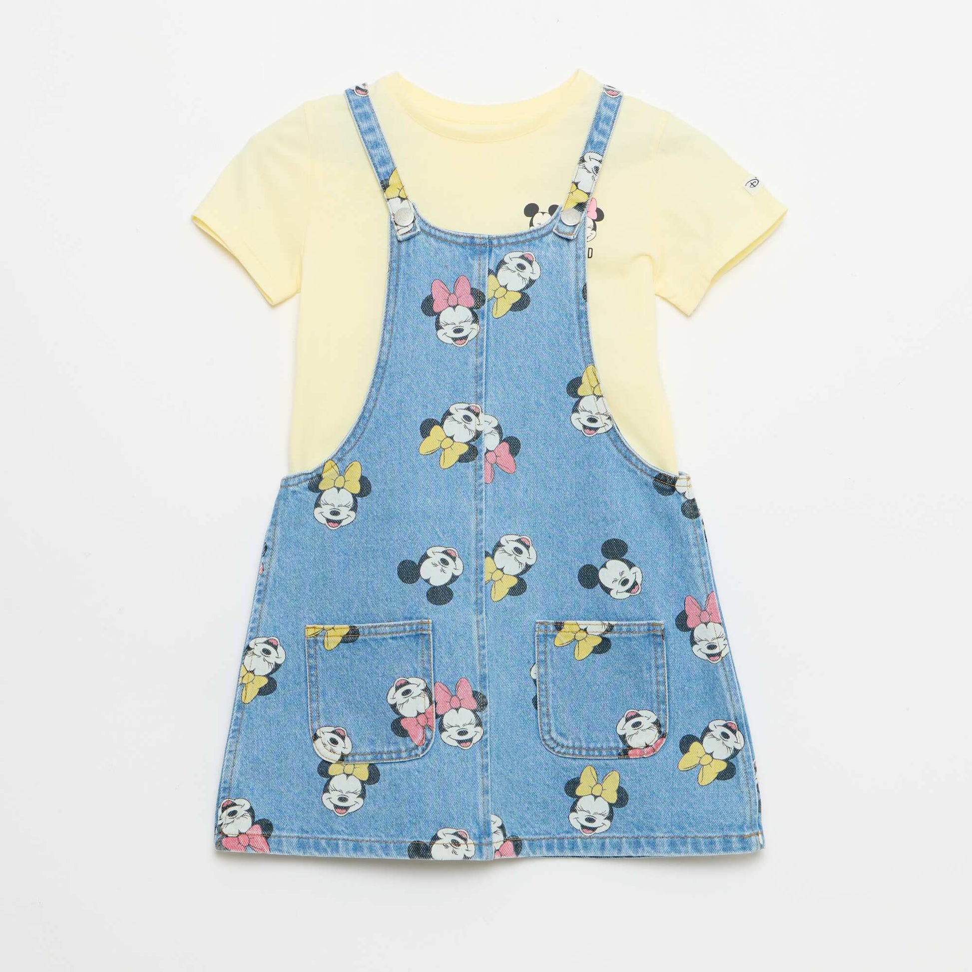 Salopette en jean avec volants JAUNE