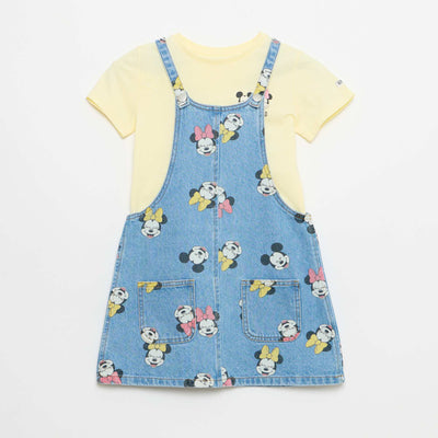 Salopette en jean avec volants JAUNE