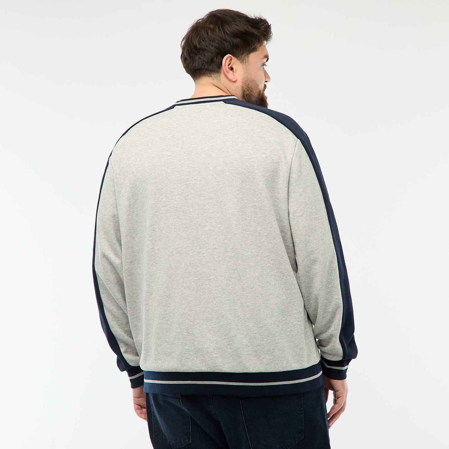 Sweat col V en French Terry GRIS