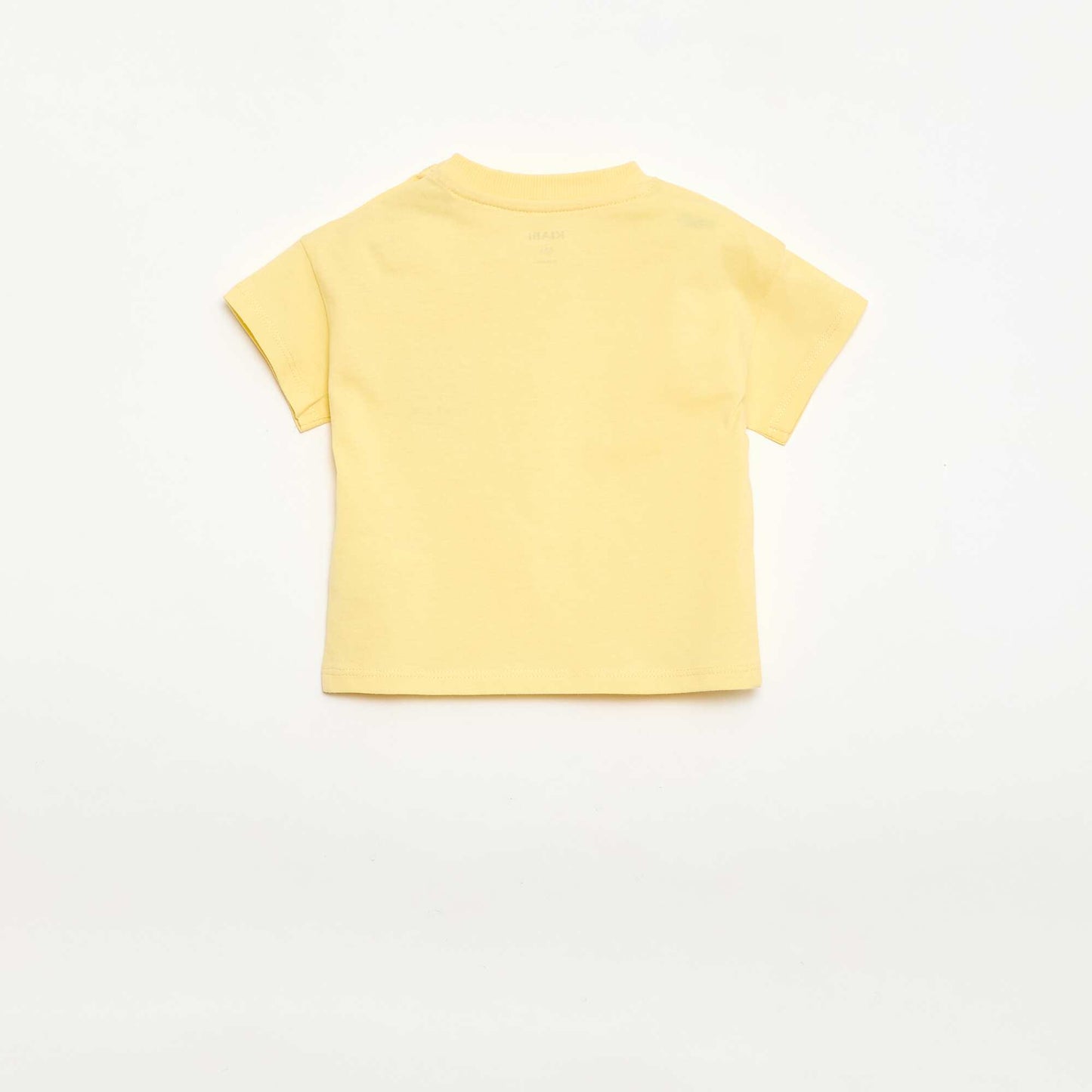Tee-shirt avec broderie sur poitrine JAUNE