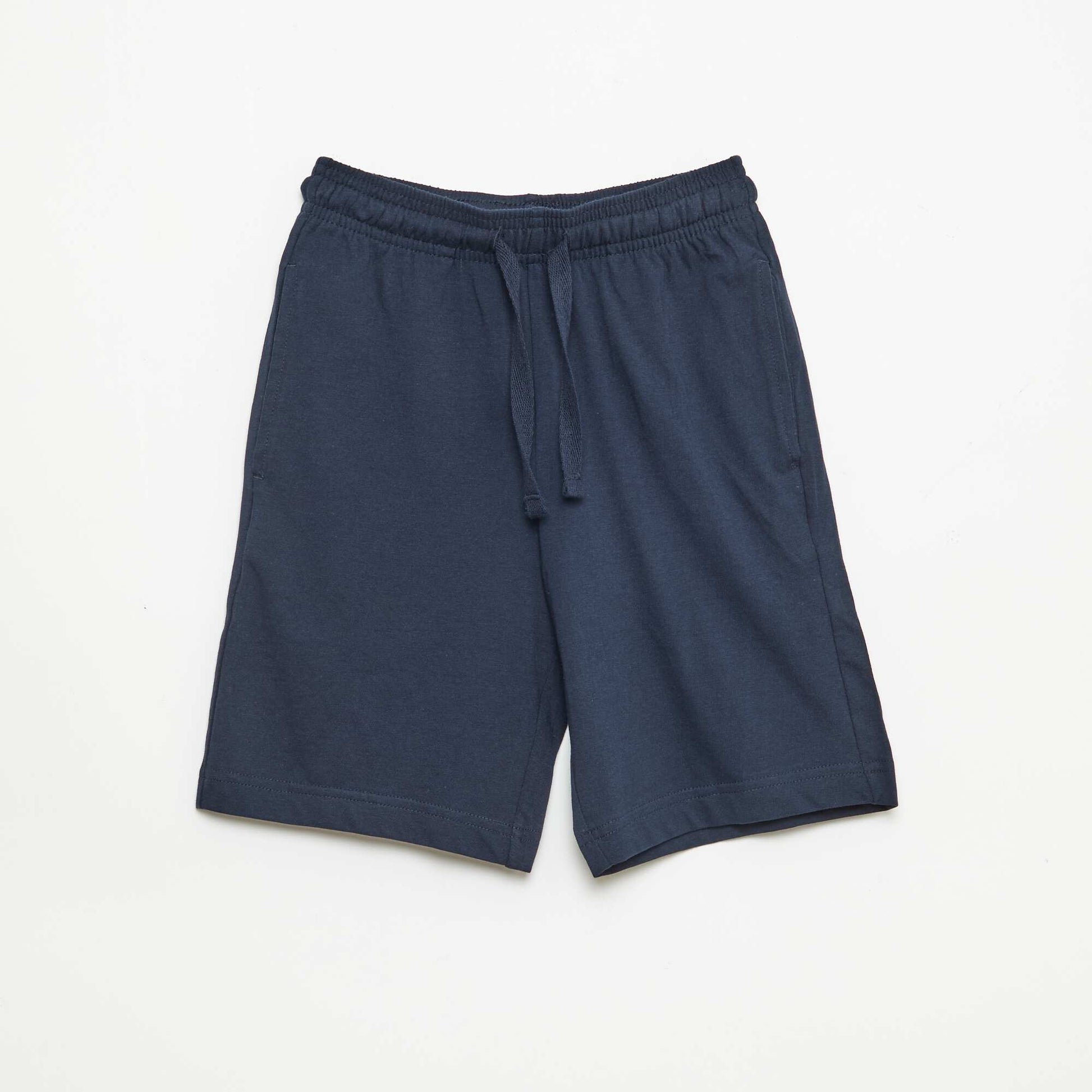 Lot de 2 shorts en jersey coton uni BLEU