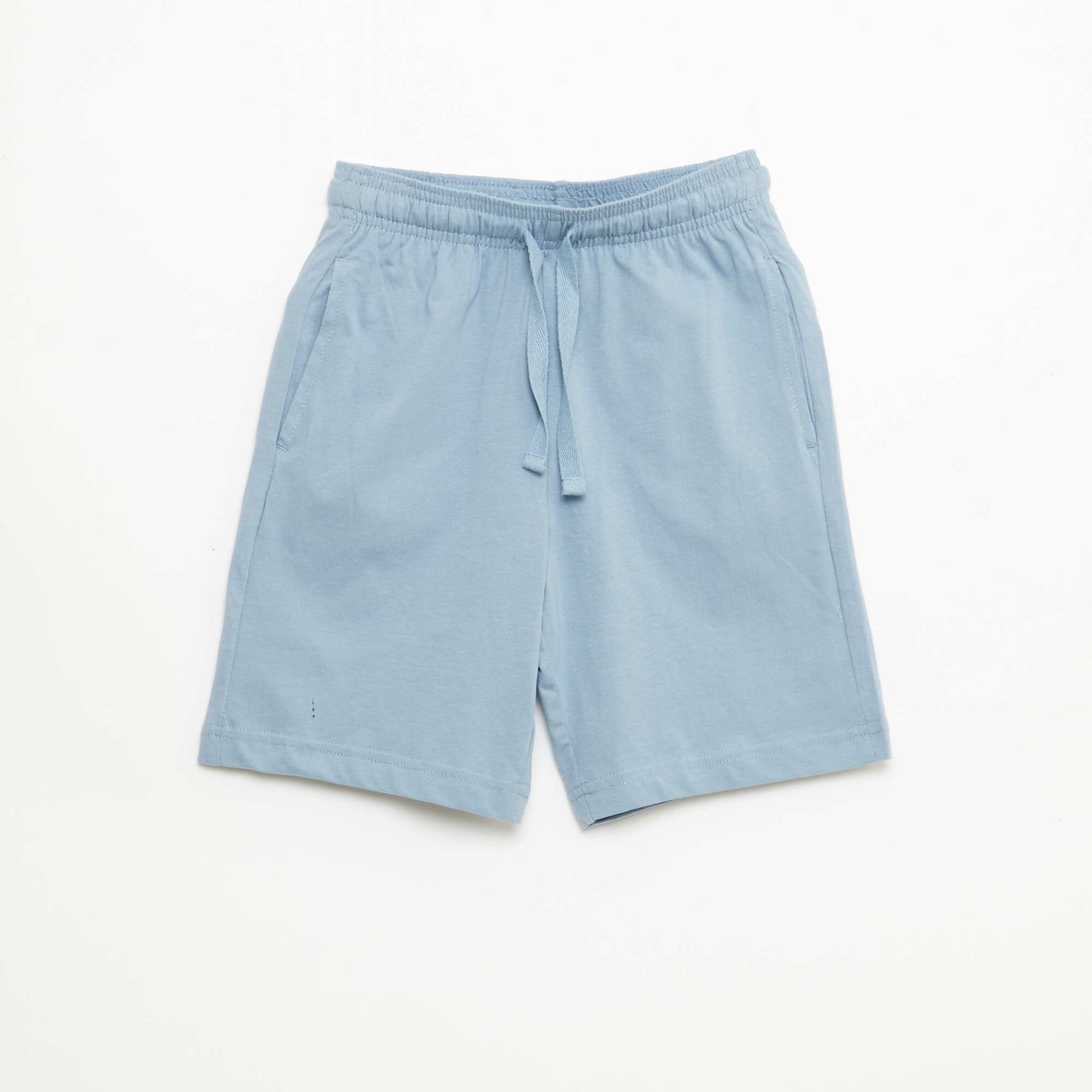 Lot de 2 shorts en jersey coton uni BLEU