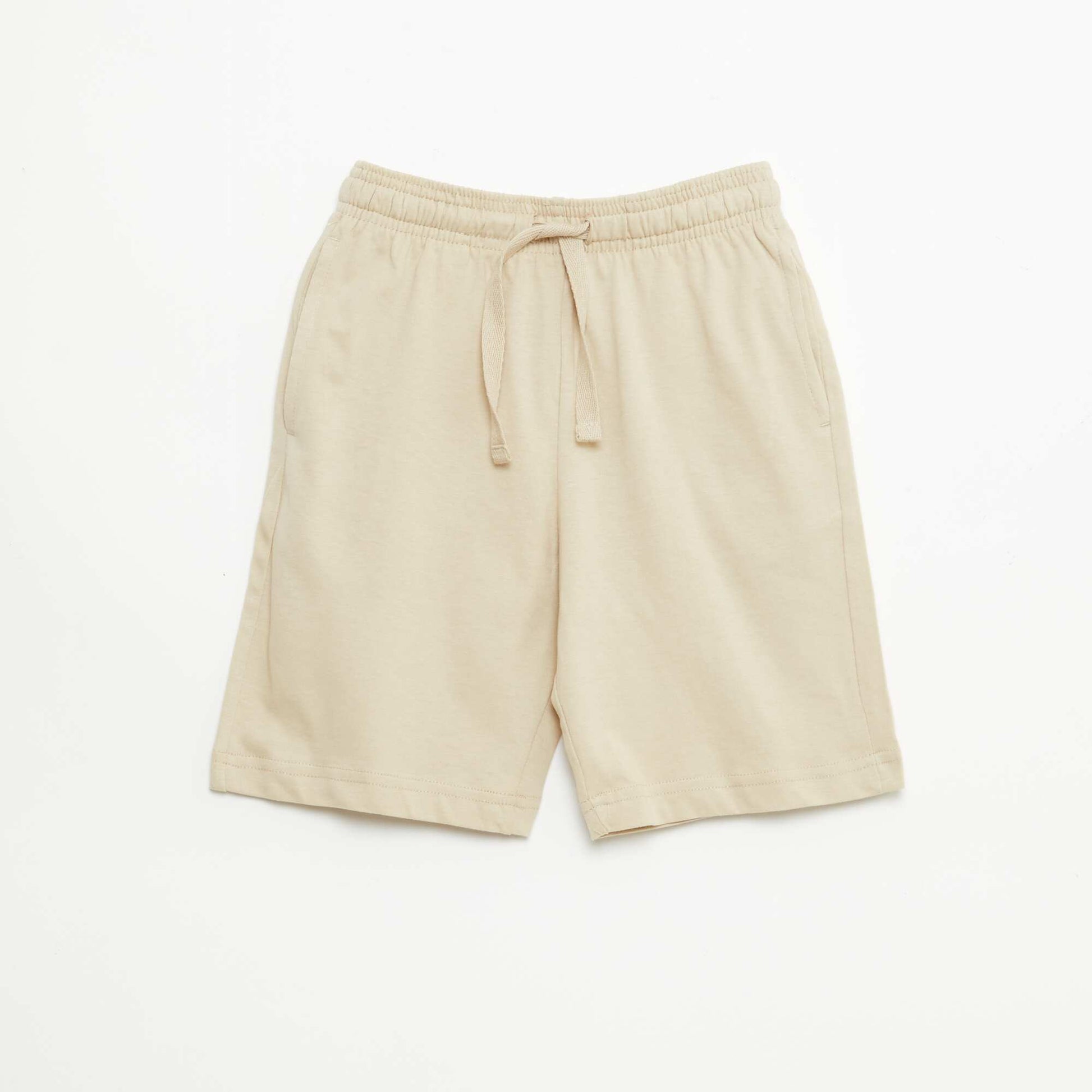 Lot de 2 shorts en jersey coton uni BEIGE