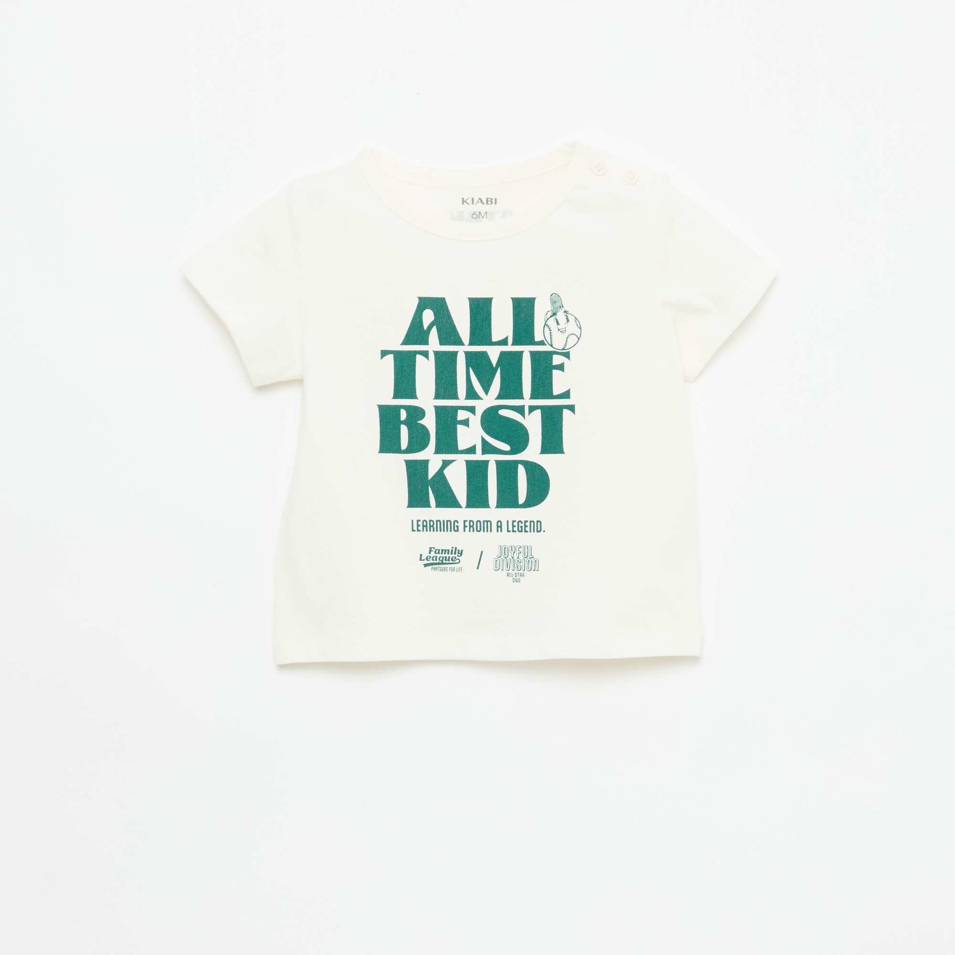 T-shirt en jersey manches courtes BLANC